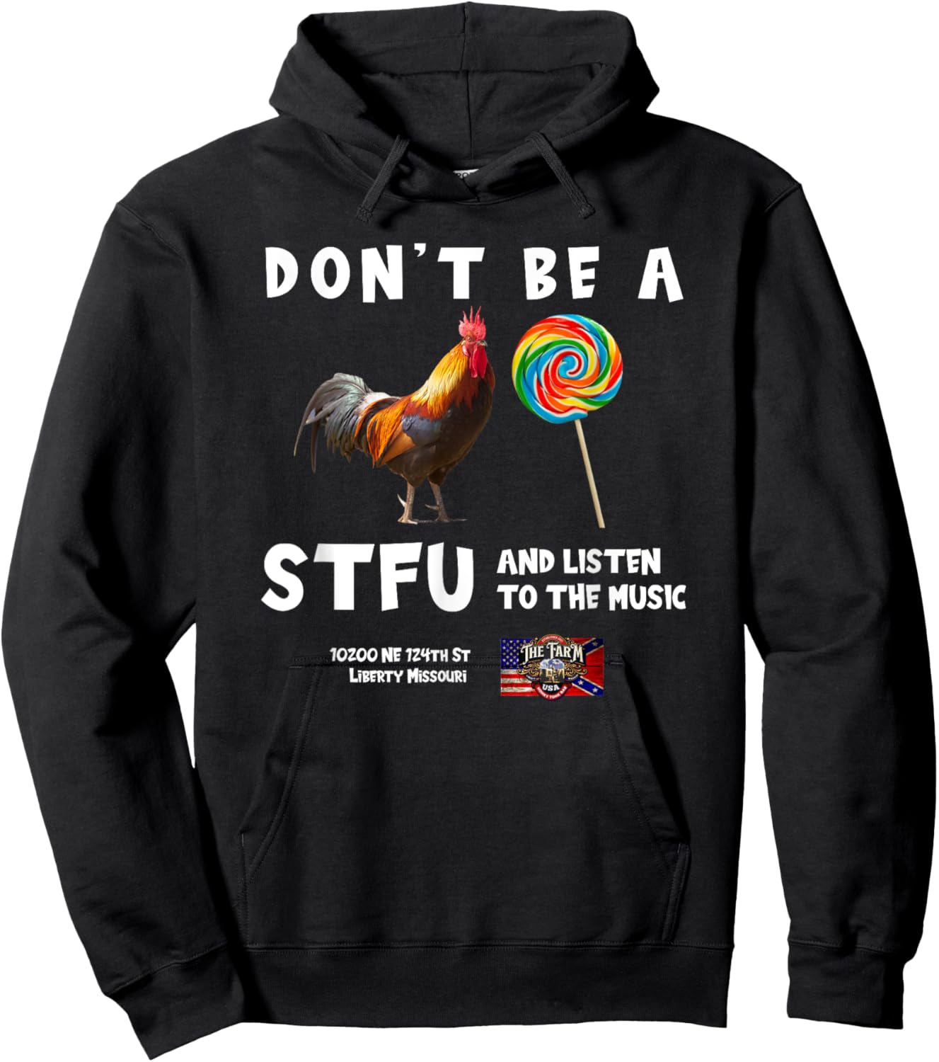 The Farm I Love Goats & Chickens Hoodie - Hoodie | Black