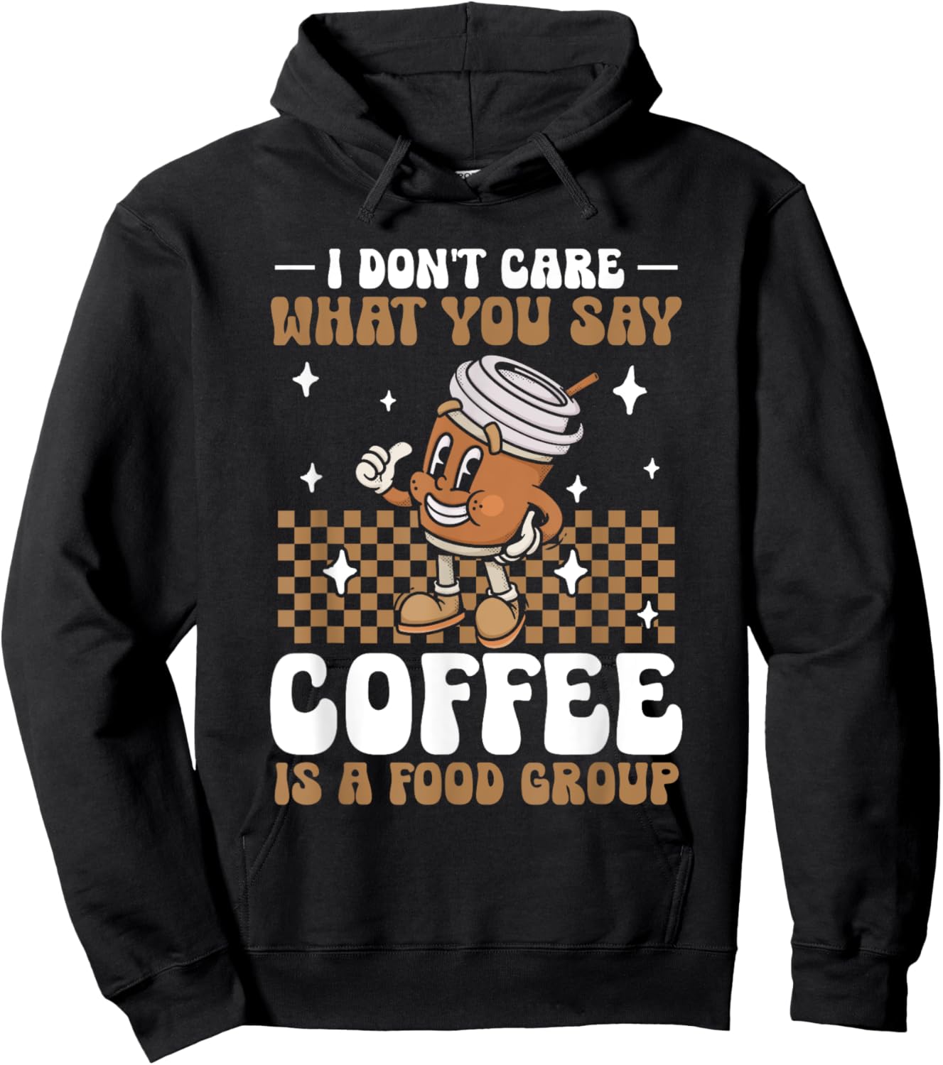 Funny Coffee Lover | Coffee Is A Food Group Hoodie - Hoodie | Black