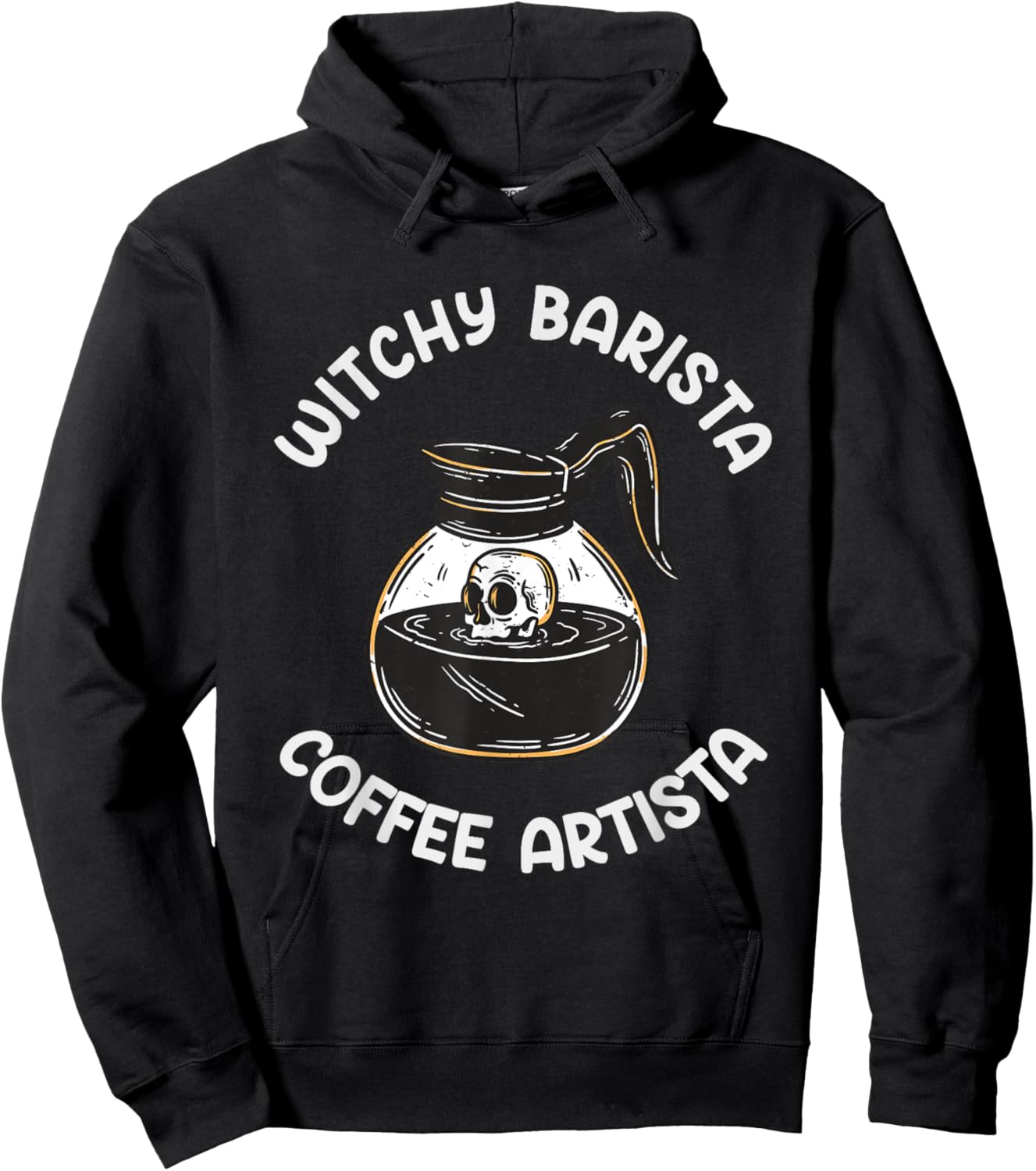 witchy barista coffee artista Halloween Spooky Barista Hoodie - Hoodie | Black
