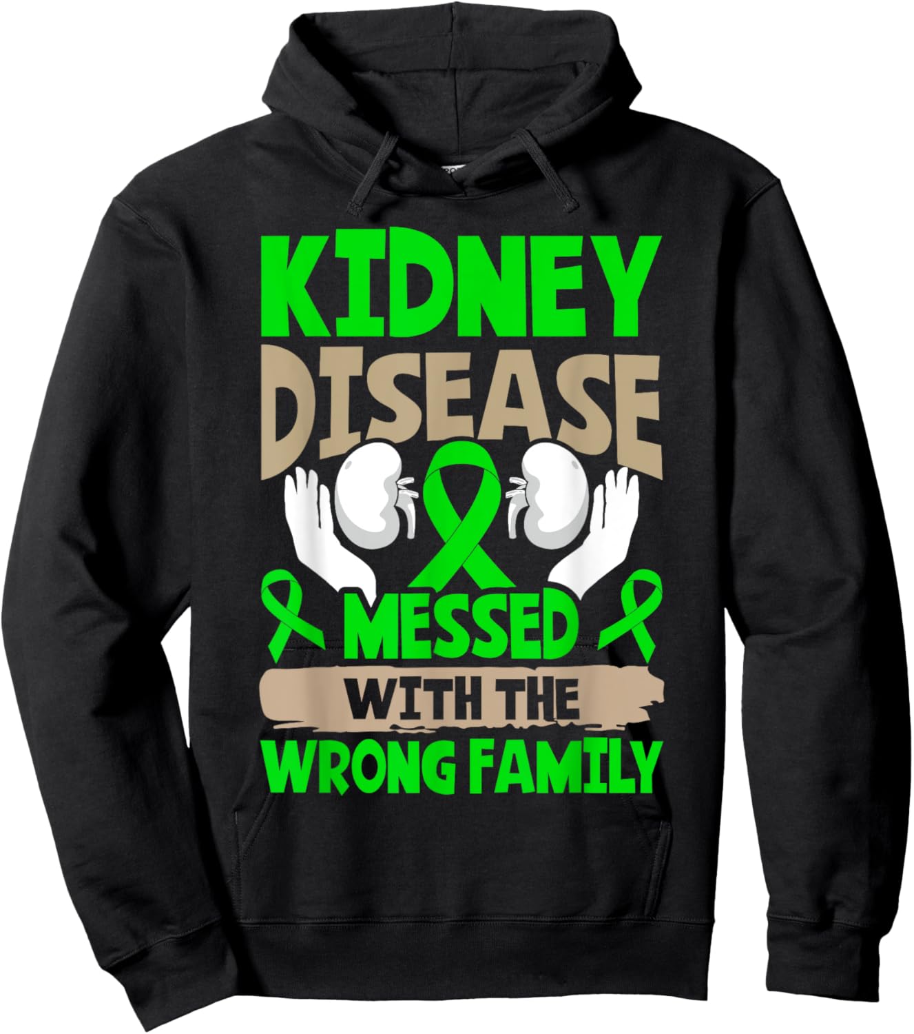 Kidney Disease Awareness Hoodie - Hoodie | Black