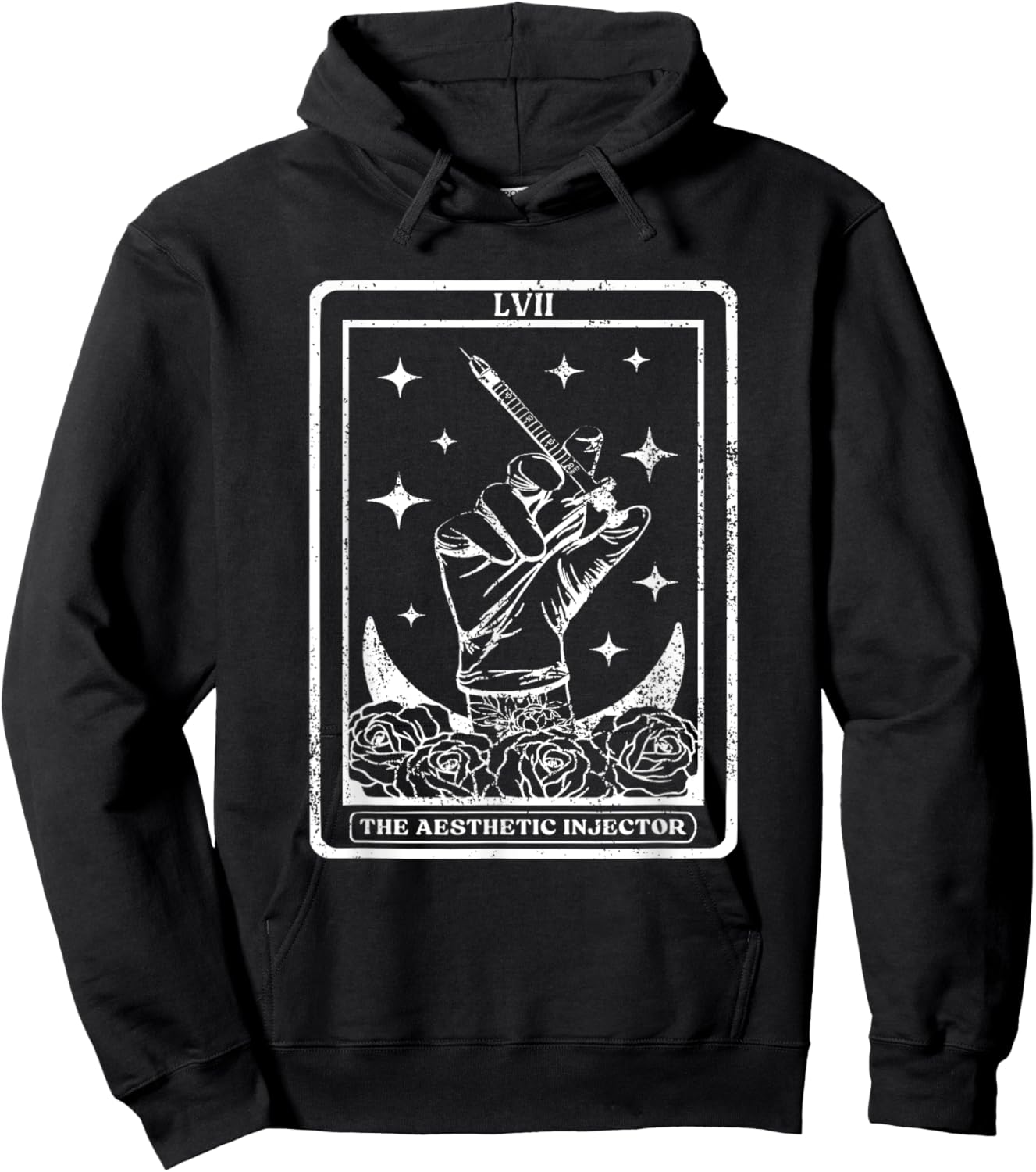 The Aesthetic Injector Tarot Card Aesthetic Nurse Injector , Small, Black Hoodie - Hoodie | Black
