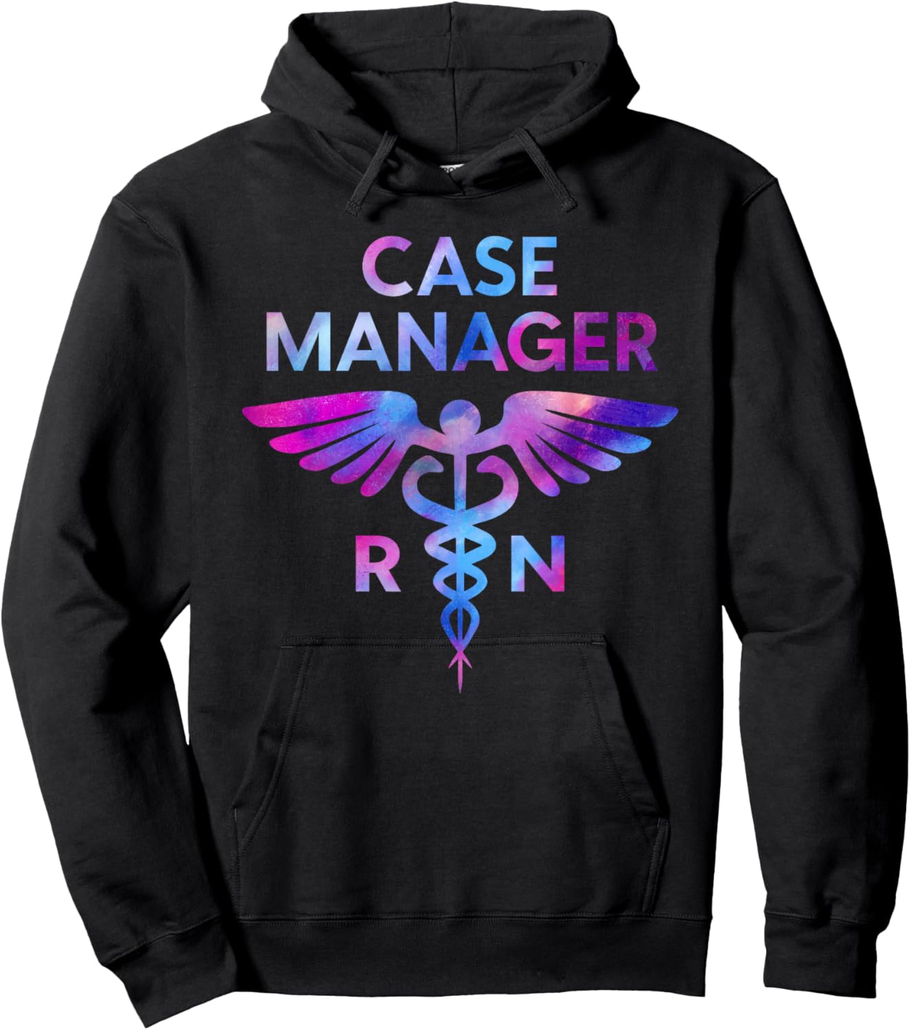 Tie Dye Nurse Case Manager Case Management Registered Nurse Hoodie - Hoodie | Black