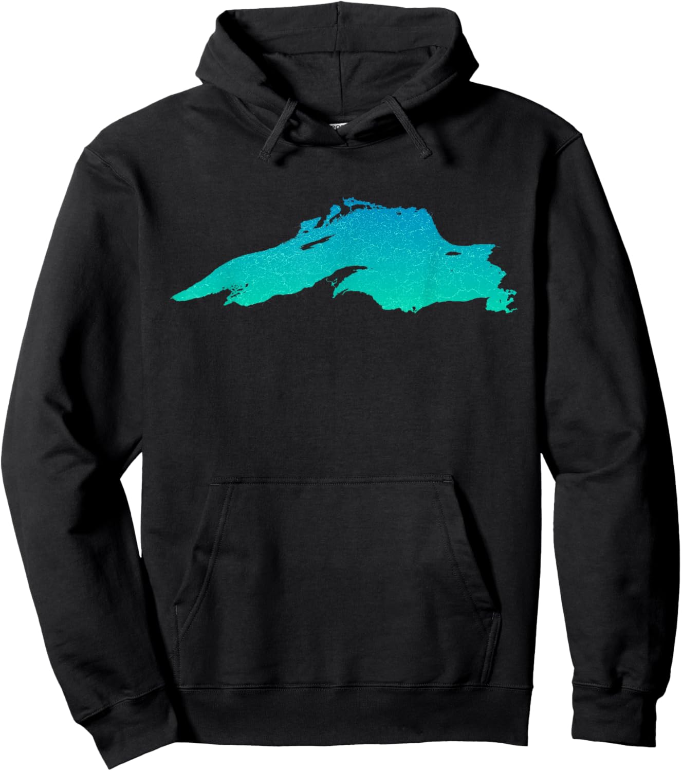Lake Superior Blue Green Water Ombre Hoodie - Hoodie | Black