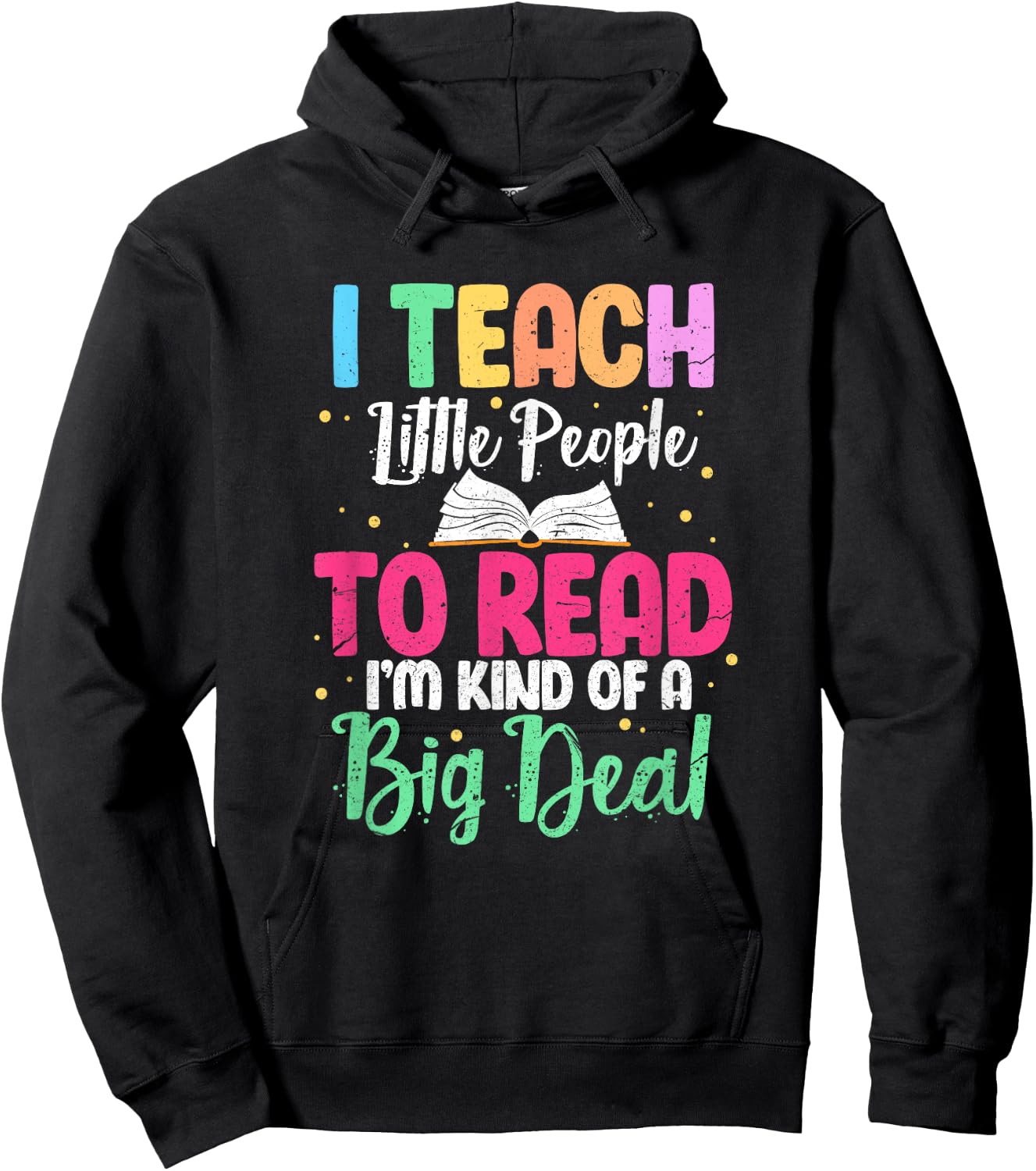 I Teach Little People To Read Funny Reading Teacher Women Girls Kids Hoodie - Hoodie | Black