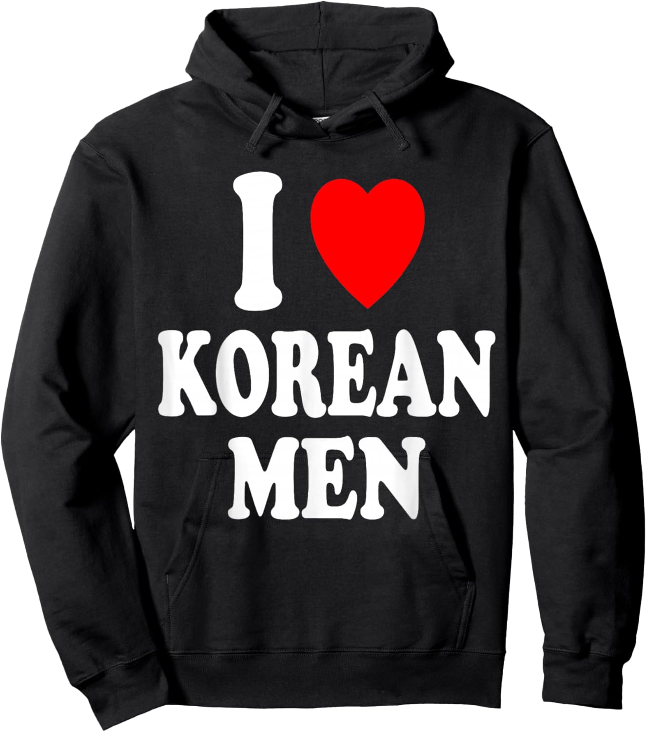 I Heart (Love) Korean Men Sexy Hot Attraction Asian Handsome Hoodie - Hoodie | Black