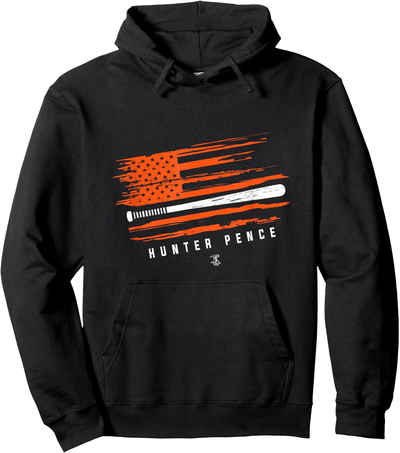 Hunter Pence Baseball Flag Graphic - Apparel Hoodie - Hoodie | Black