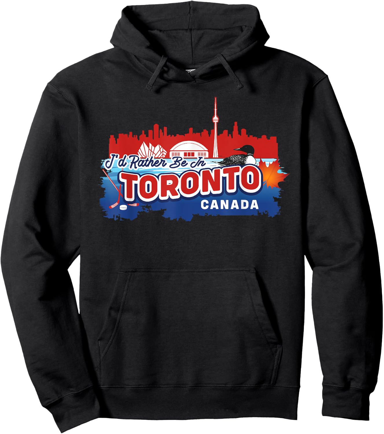 I'd Rather Be In Toronto Canada Vintage Souvenir Hoodie - Hoodie | Black