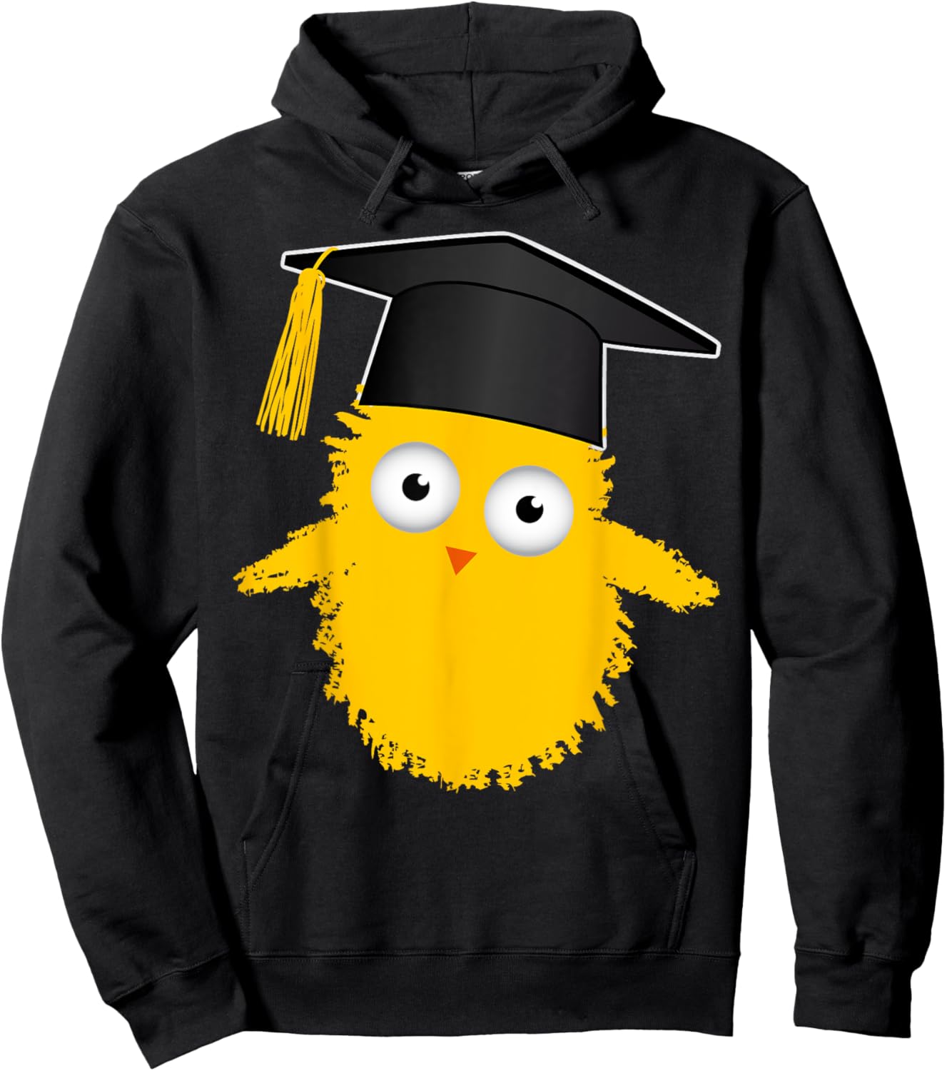 Funny Chick Chicken with Graduation Hat School Study Graduation Hoodie - Hoodie | Black