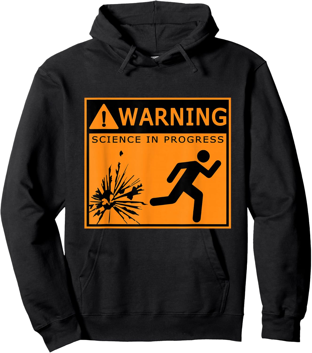 Warning Science in Progress Funny Scientist Hoodie - Hoodie | Black