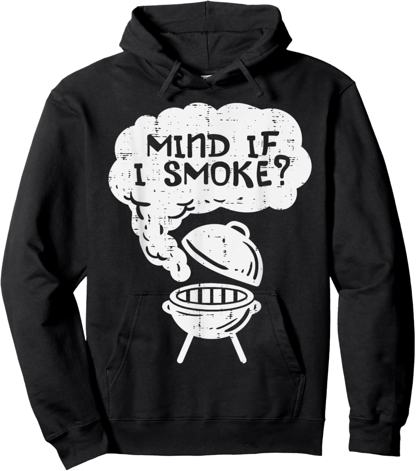 Mind If I Smoke Funny Bbq Grill Smoking Grilling Meat Smoker Hoodie - Hoodie | Black