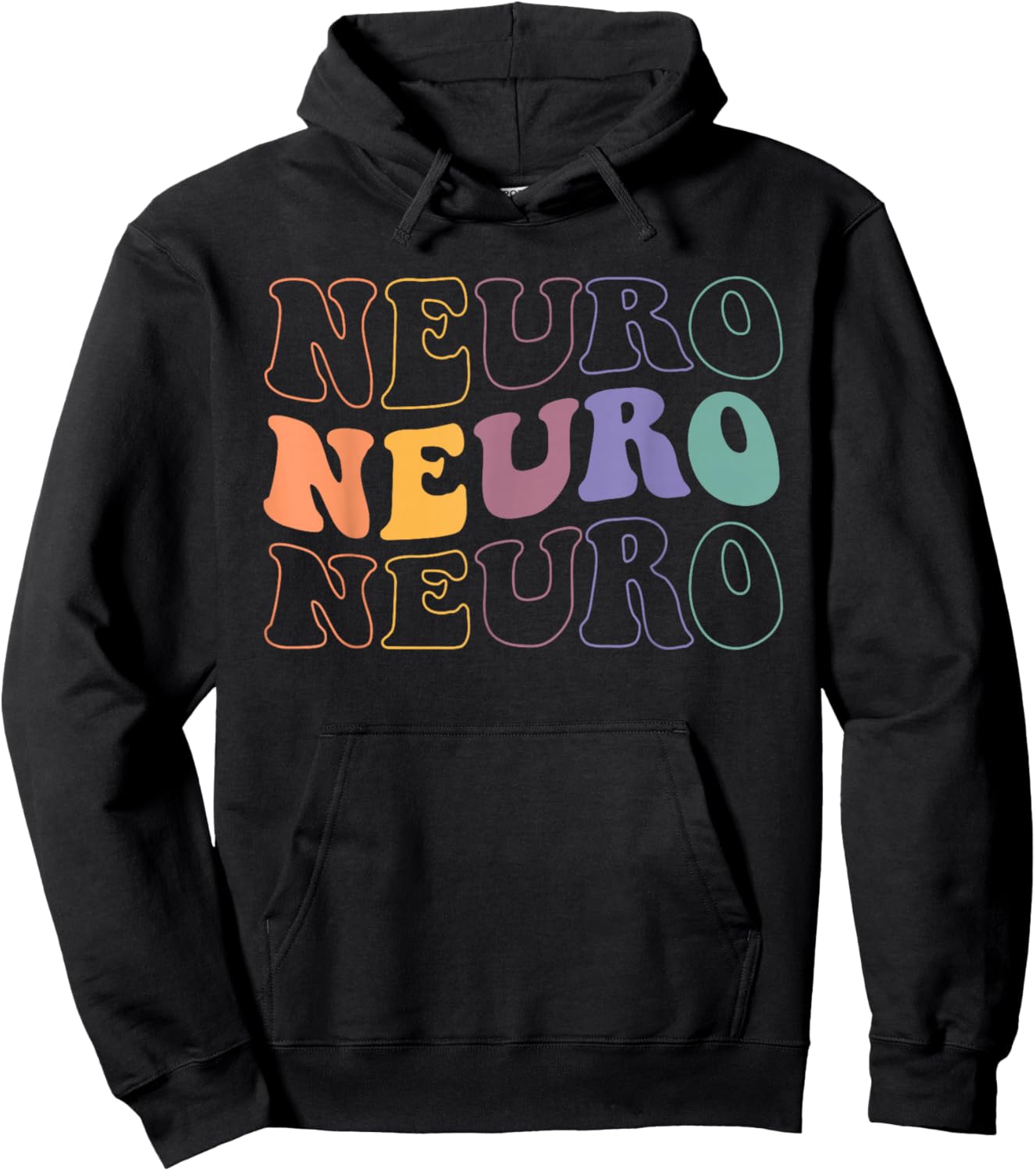 Retro Groovy In My Neuro Nurse Era Neuro Nursing Groovy Neuro Trauma Icu Nurse Neurology Nurse Neuroscience Hoodie - Hoodie | Black