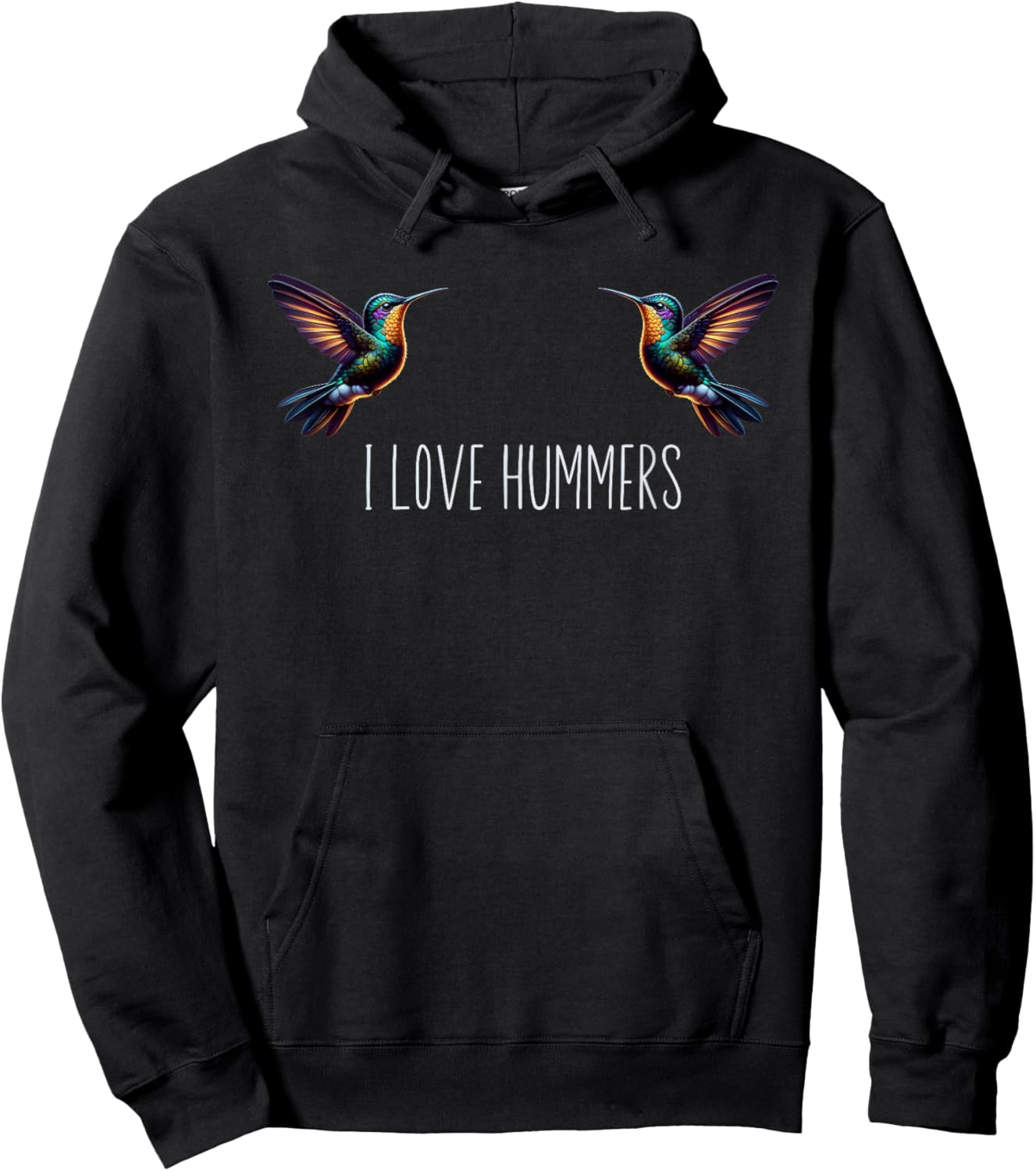 I Love Hummers Bird Colibri Hummingbird Hoodie - Hoodie | Black