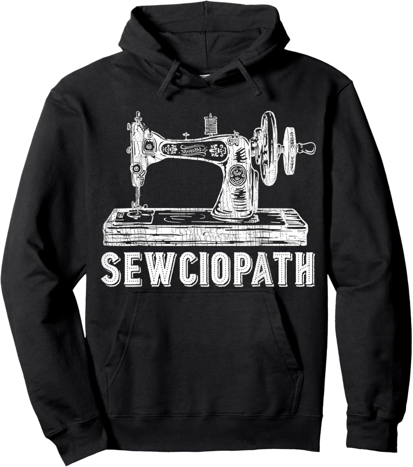 Funny Sewing Quilting Sewciopath Women Hoodie - Hoodie | Black