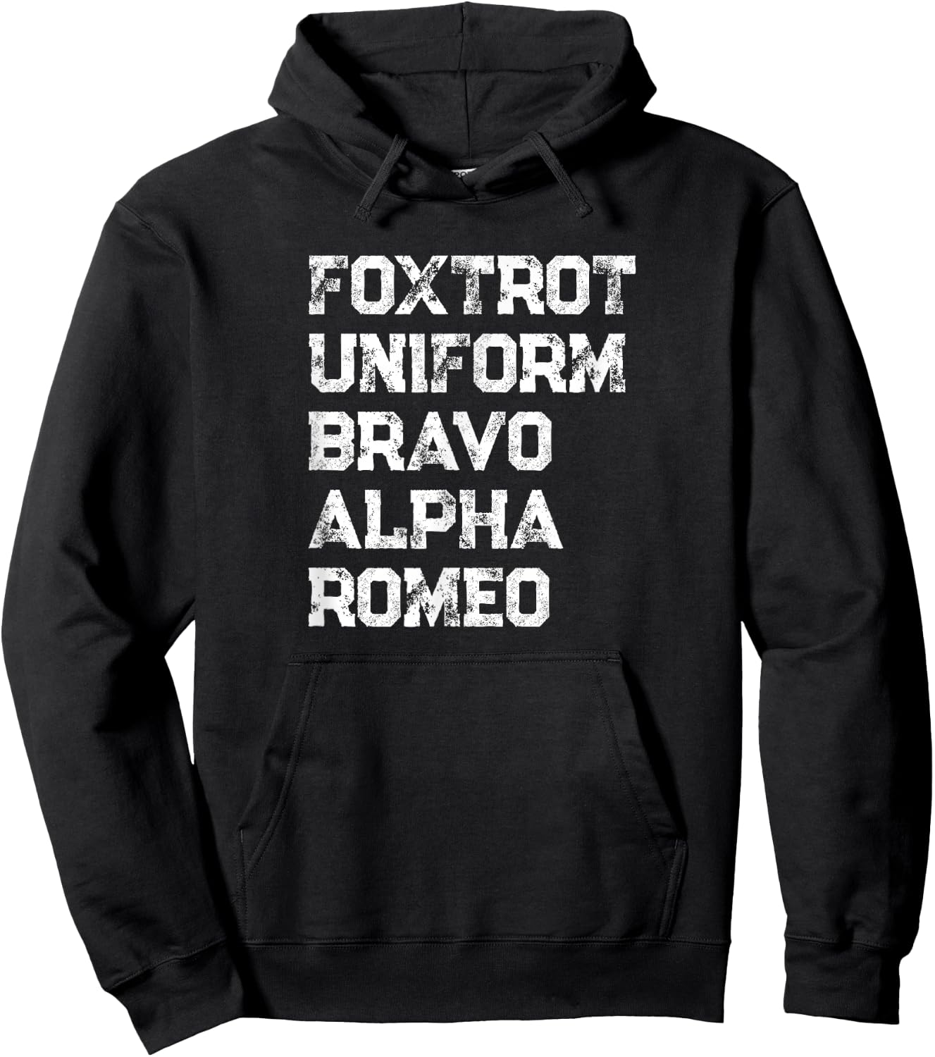 FUBAR Funny Military Phonetic Alphabet Hoodie - Hoodie | Black