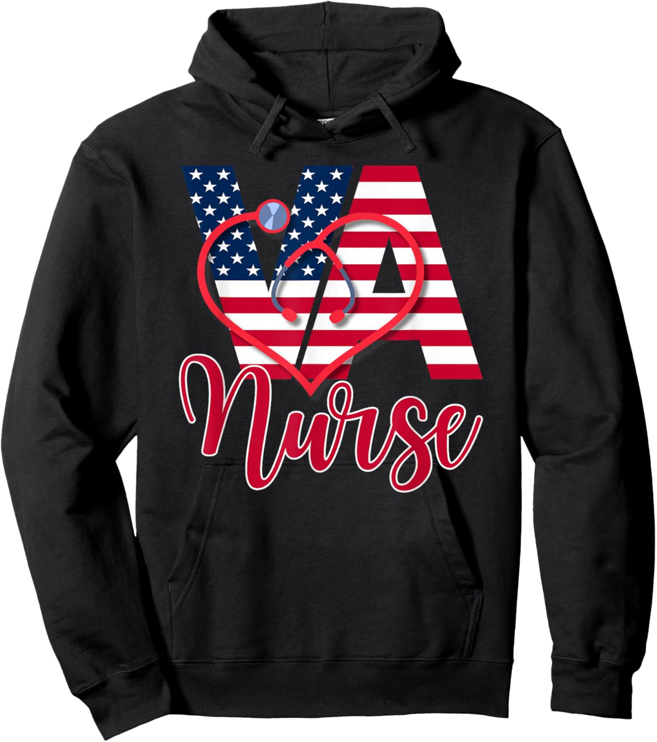 VA Nurse T Shirt Women Men | VA Nurse Shirts Men Hoodie - Hoodie | Black