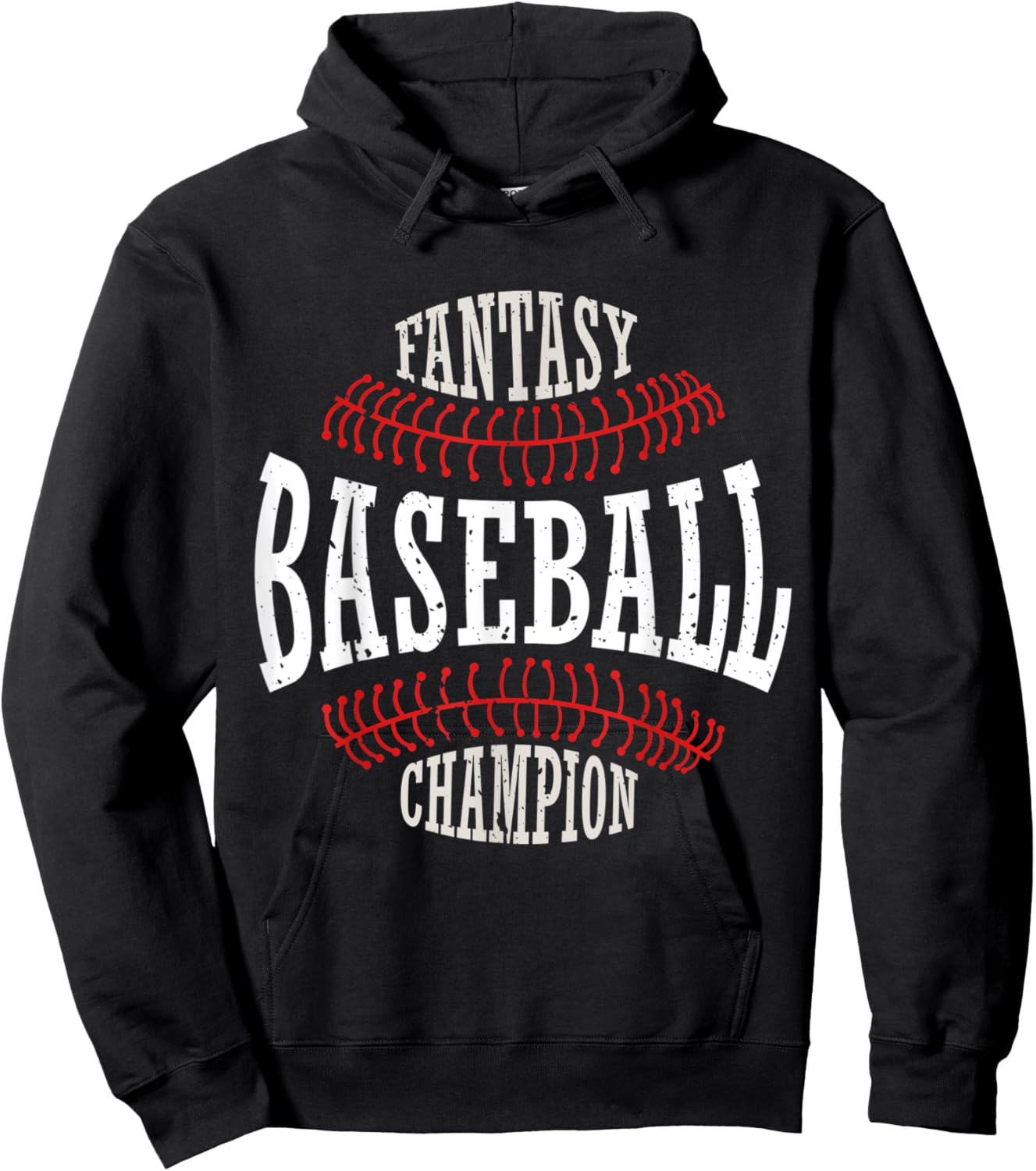 Fantasy Baseball Champion Athletic Sports Baseball Hoodie - Hoodie | Black