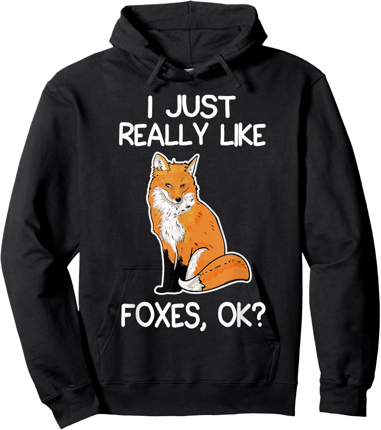 I just really like foxes lover gifts fox Hoodie - Hoodie | Black