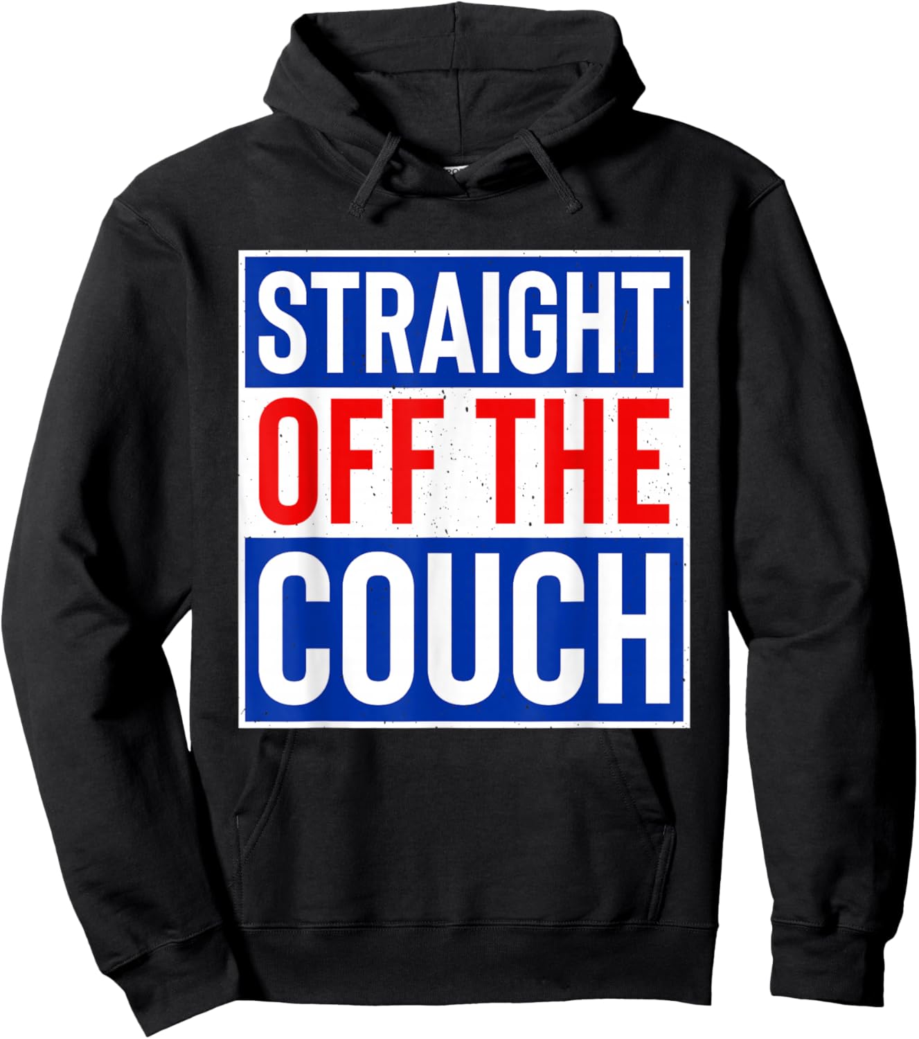 Straight Off The Couch Funny Football Offensive Lineman Hoodie - Hoodie | Black