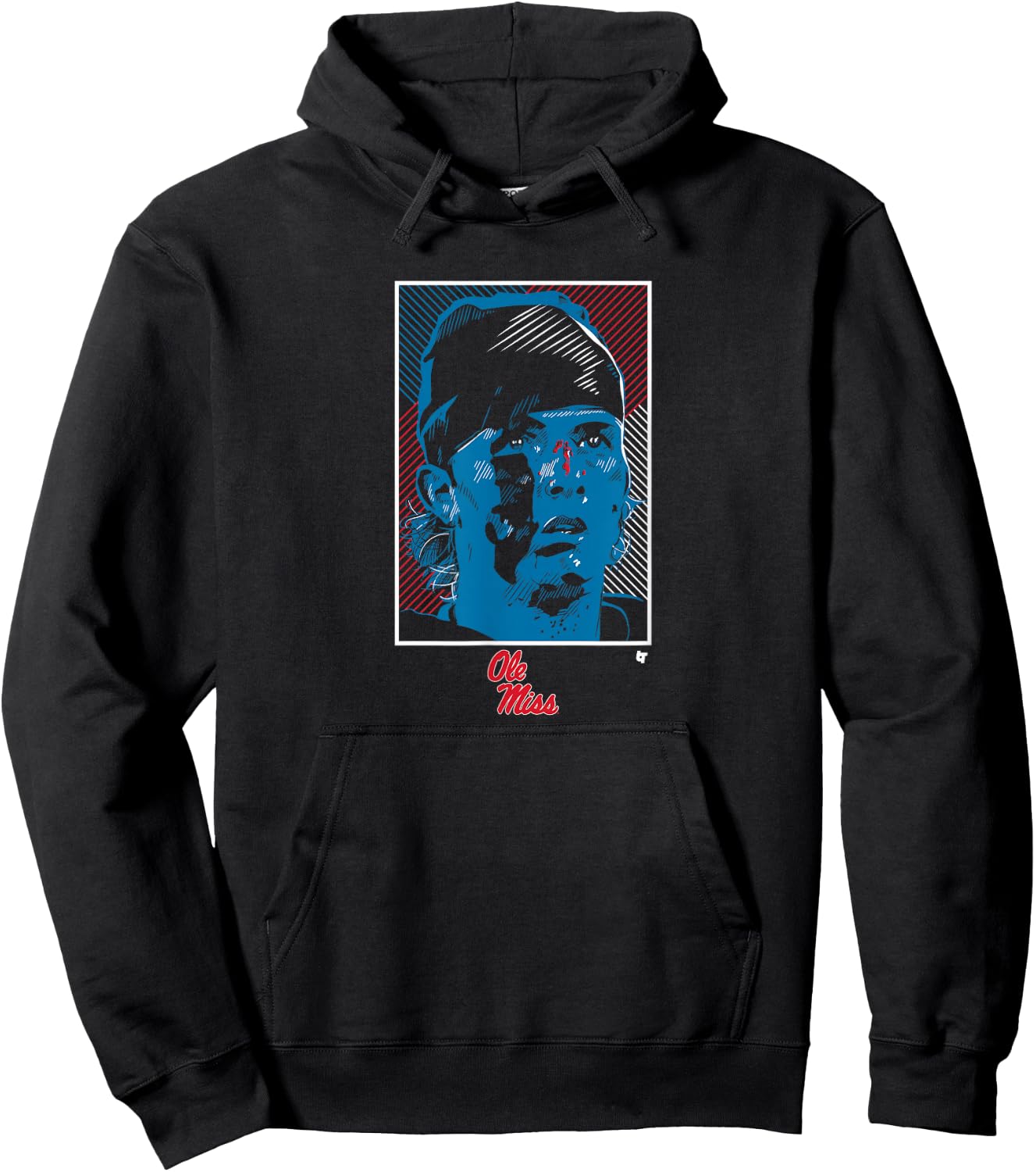 Ole Miss Football: Jaxson Dart Swag Head Hoodie - Hoodie | Black