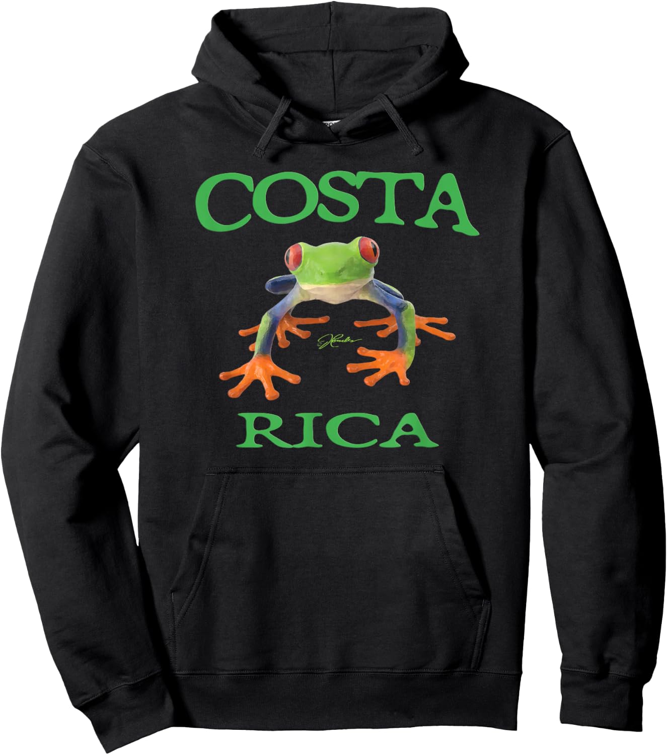 JCombs: Costa Rica Red-Eyed Tree Frog Hoodie - Hoodie | Black