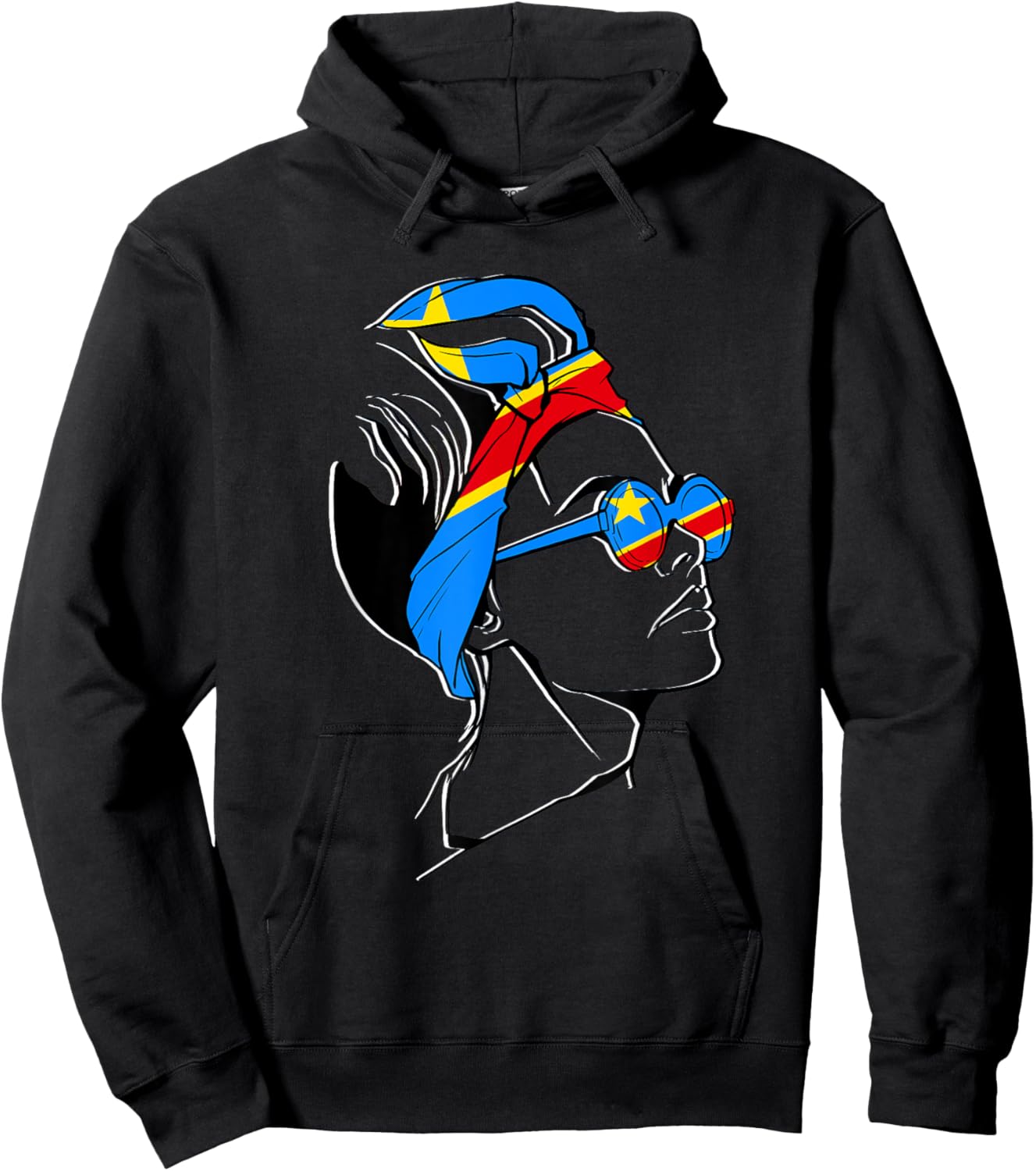 Scarf woman Congolese pride DRC Republic of Congo Hoodie - Hoodie | Black