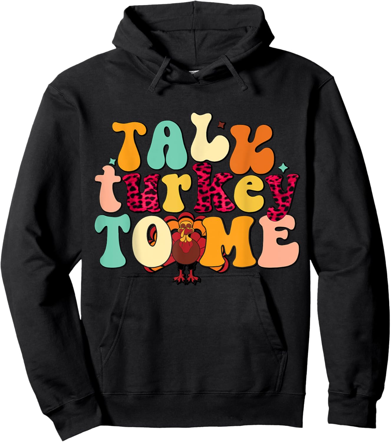 Talk Turkey To Me Leg Day Funny Thanksgiving Hoodie - Hoodie | Black