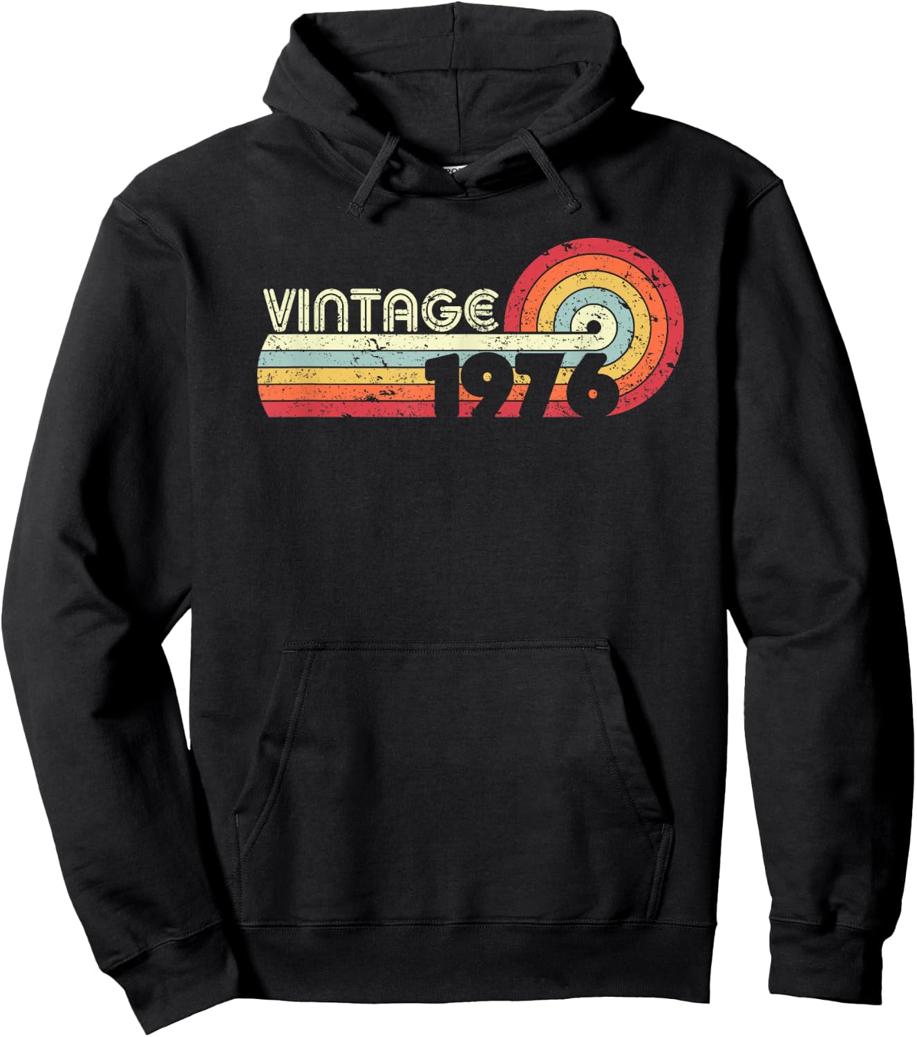 1976 Vintage Shirt, Birthday Gift . Retro Style Hoodie - Hoodie | Black
