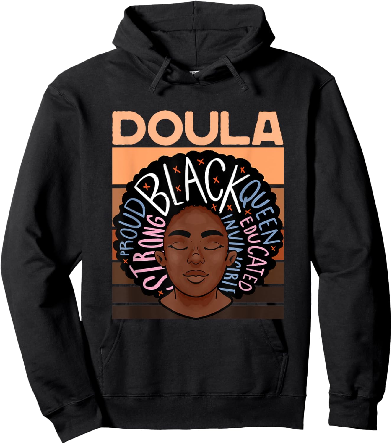 Black Doula Melanin Childbirth Support Midwife Labor Doula Hoodie - Hoodie | Black