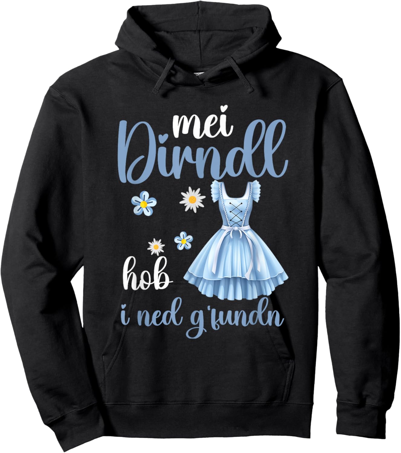 Oktoberfest | Mein Dirndl hob i ned gefunden Damen Trachten Hoodie - Hoodie | Black