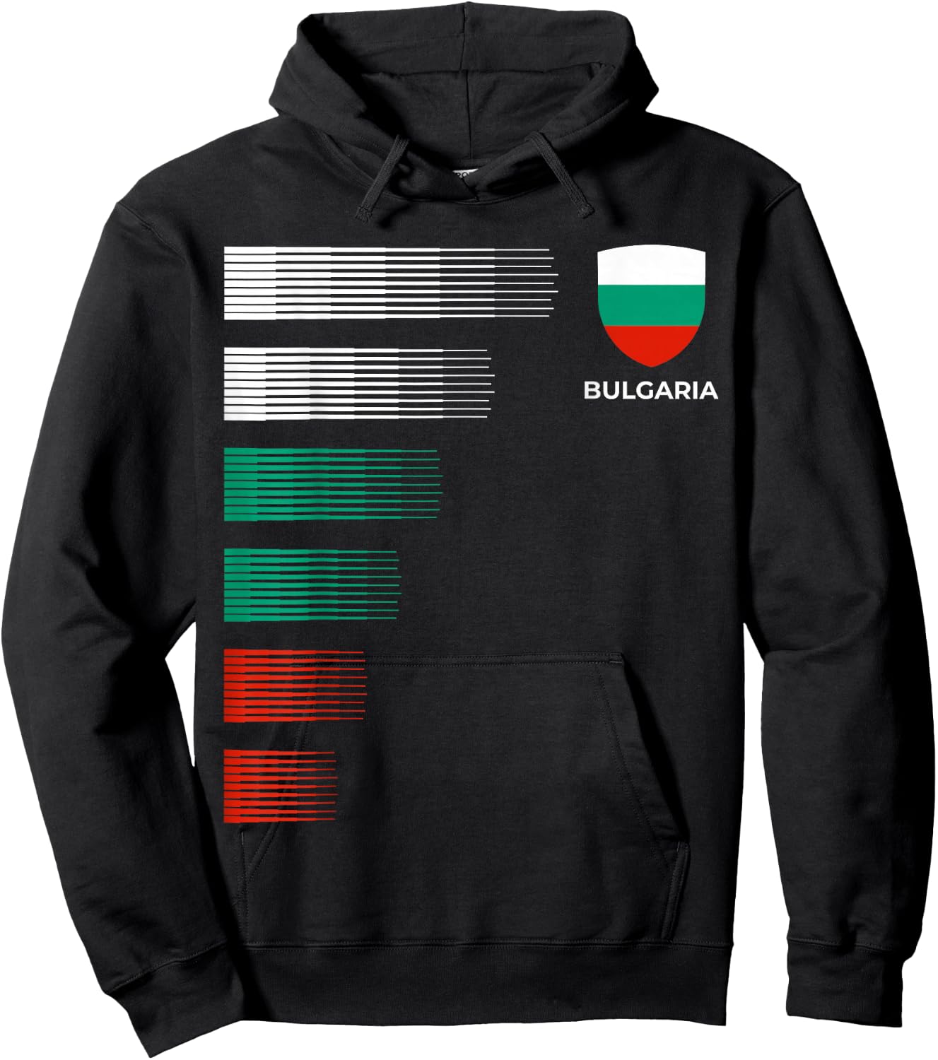 Bulgaria Flag Emblem Patriotic Bulgarian National Pride Hoodie - Hoodie | Black