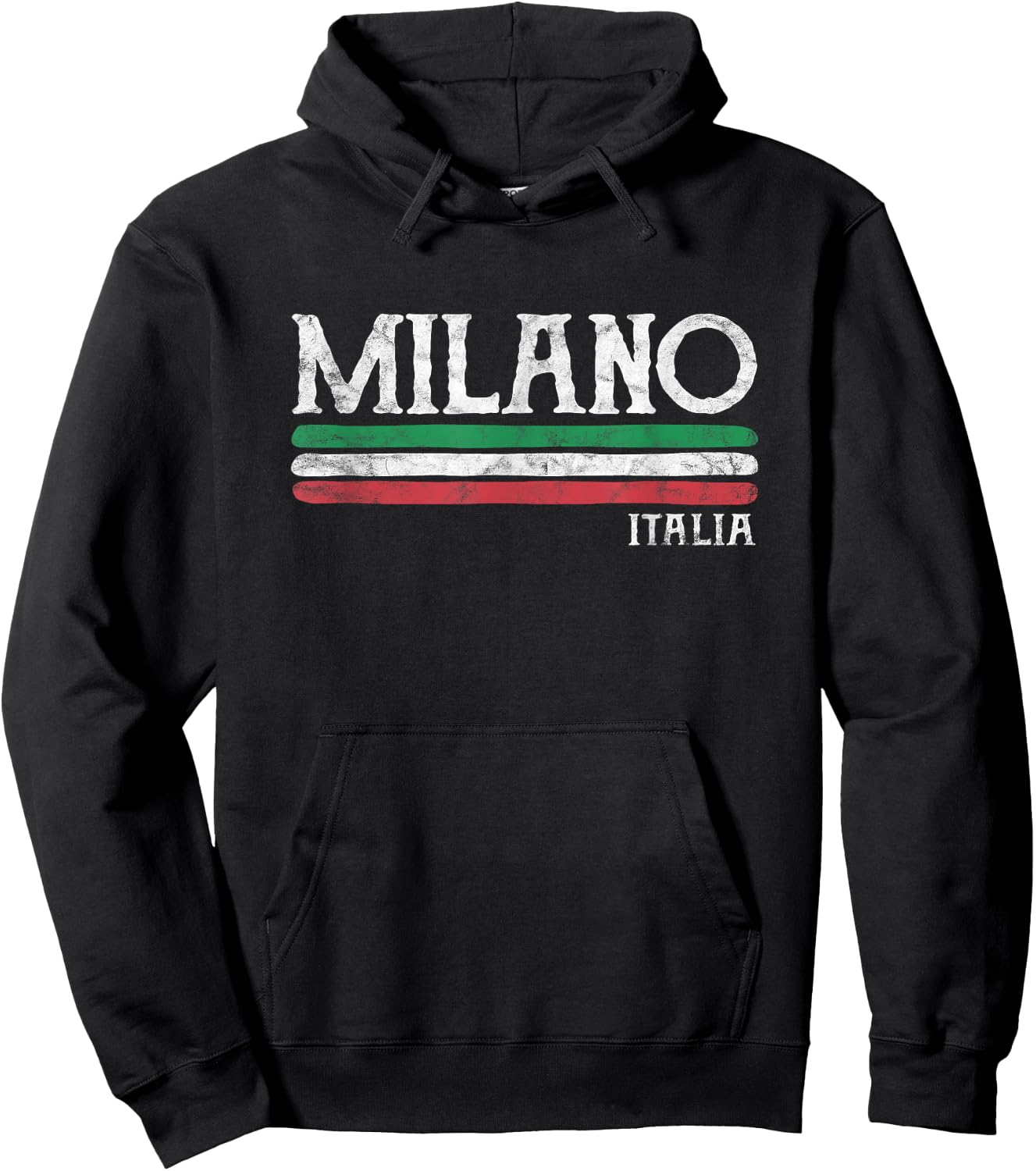 Milan Italy Italian Flag Souvenirs Gift Hoodie - Hoodie | Black
