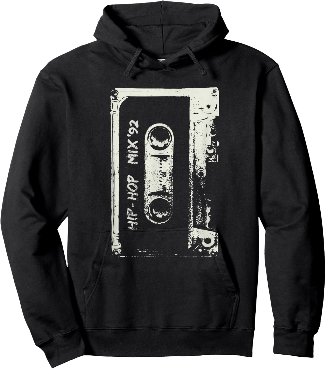 Hip Hop Rap Mixtape Cassette DJ Retro 90s Hoodie - Hoodie | Black