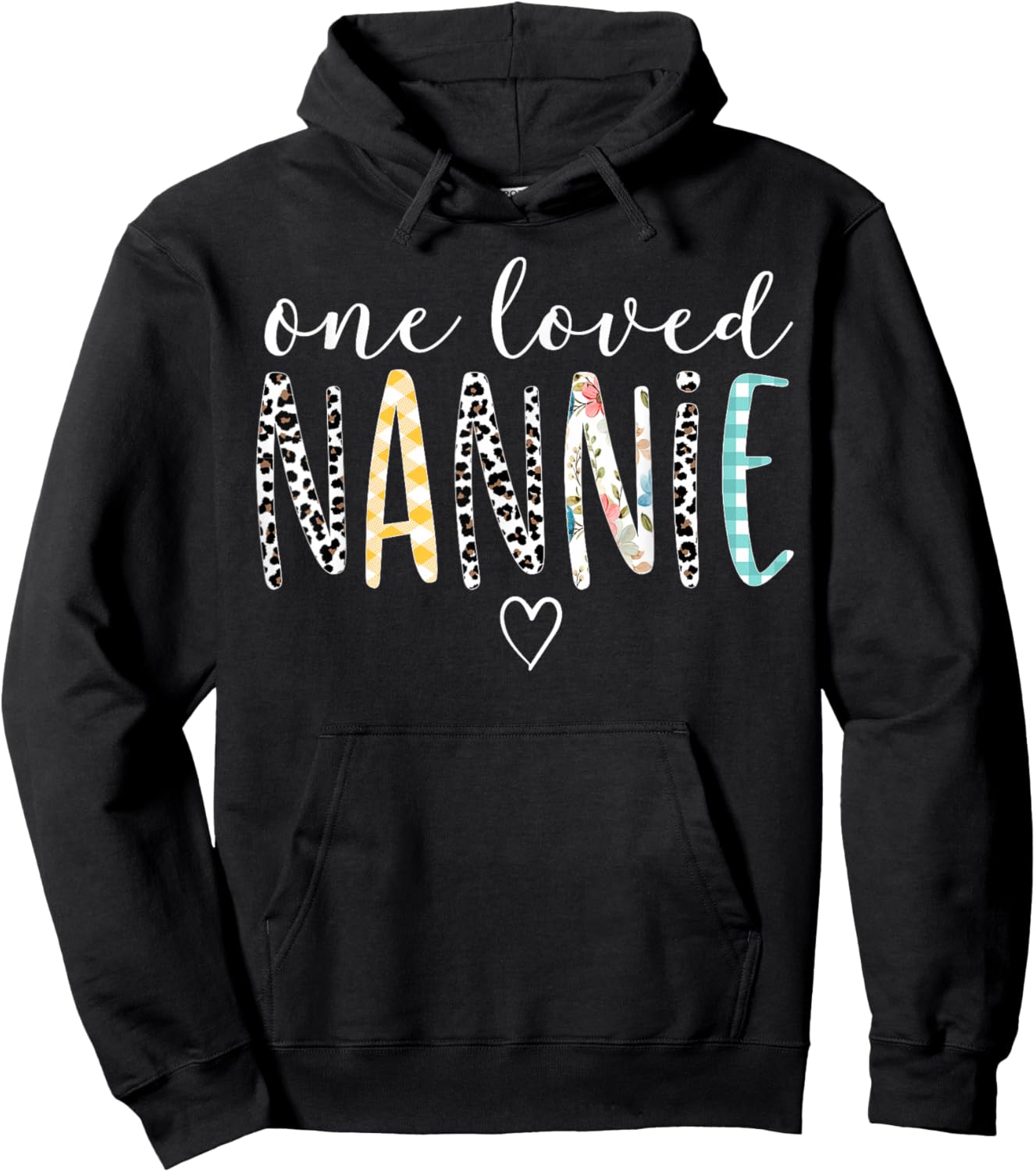 Nannie Gifts Women One Loved Nannie Mother's Day Hoodie - Hoodie | Black
