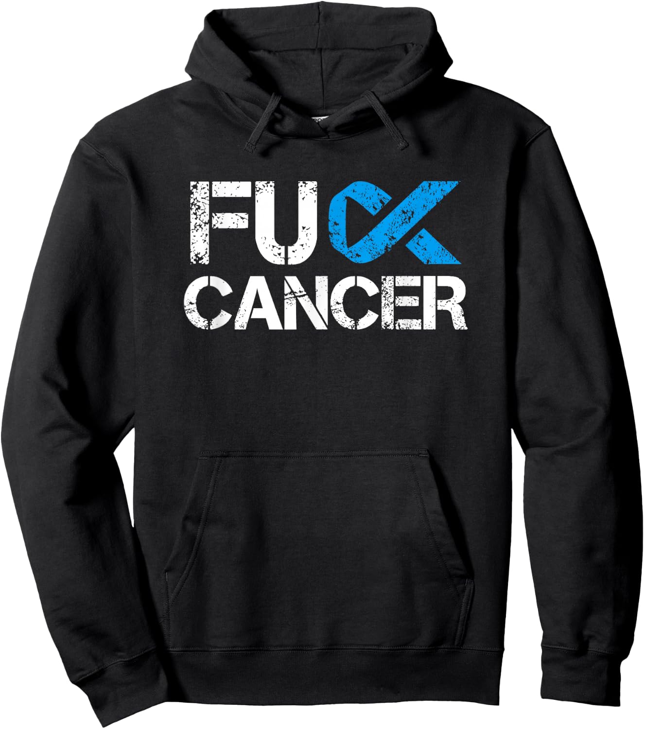 Fuck Cancer, Prostate Cancer Support Shirt Hoodie - Hoodie | Black