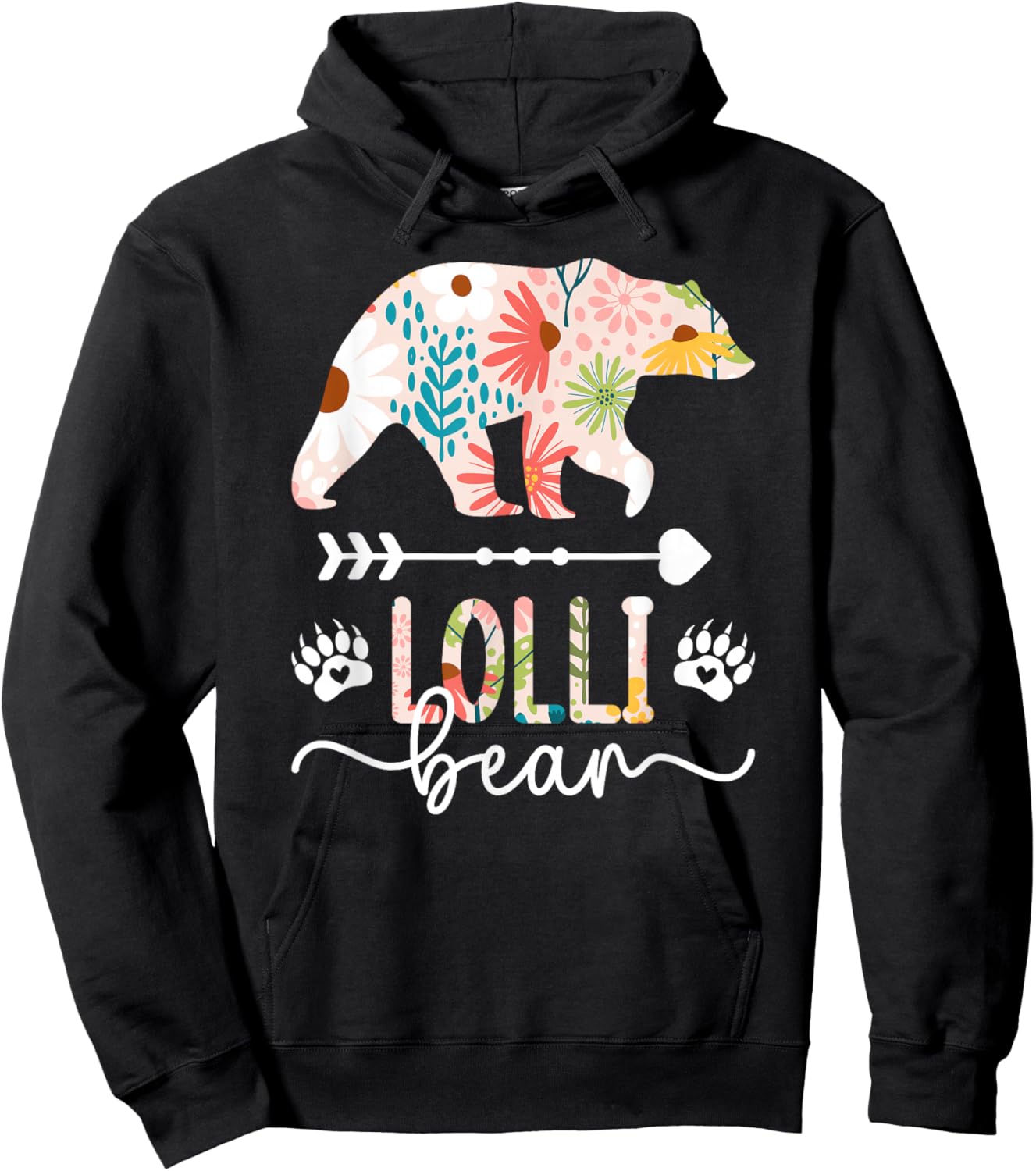Lolli Bear Lolli Grandma Lolli Grandmother Hoodie - Hoodie | Black