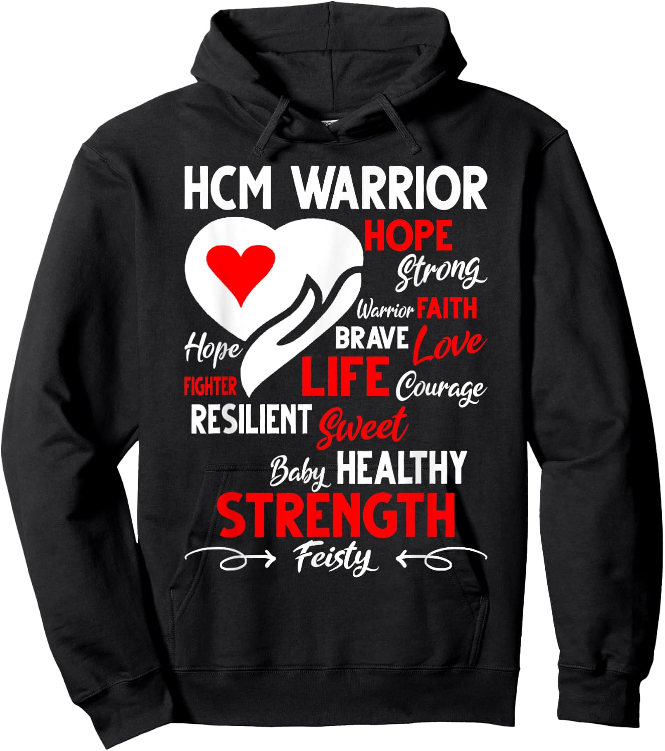 Hypertrophic Cardiomyopathy Raising Awareness HCM Warrior Hoodie - Hoodie | Black