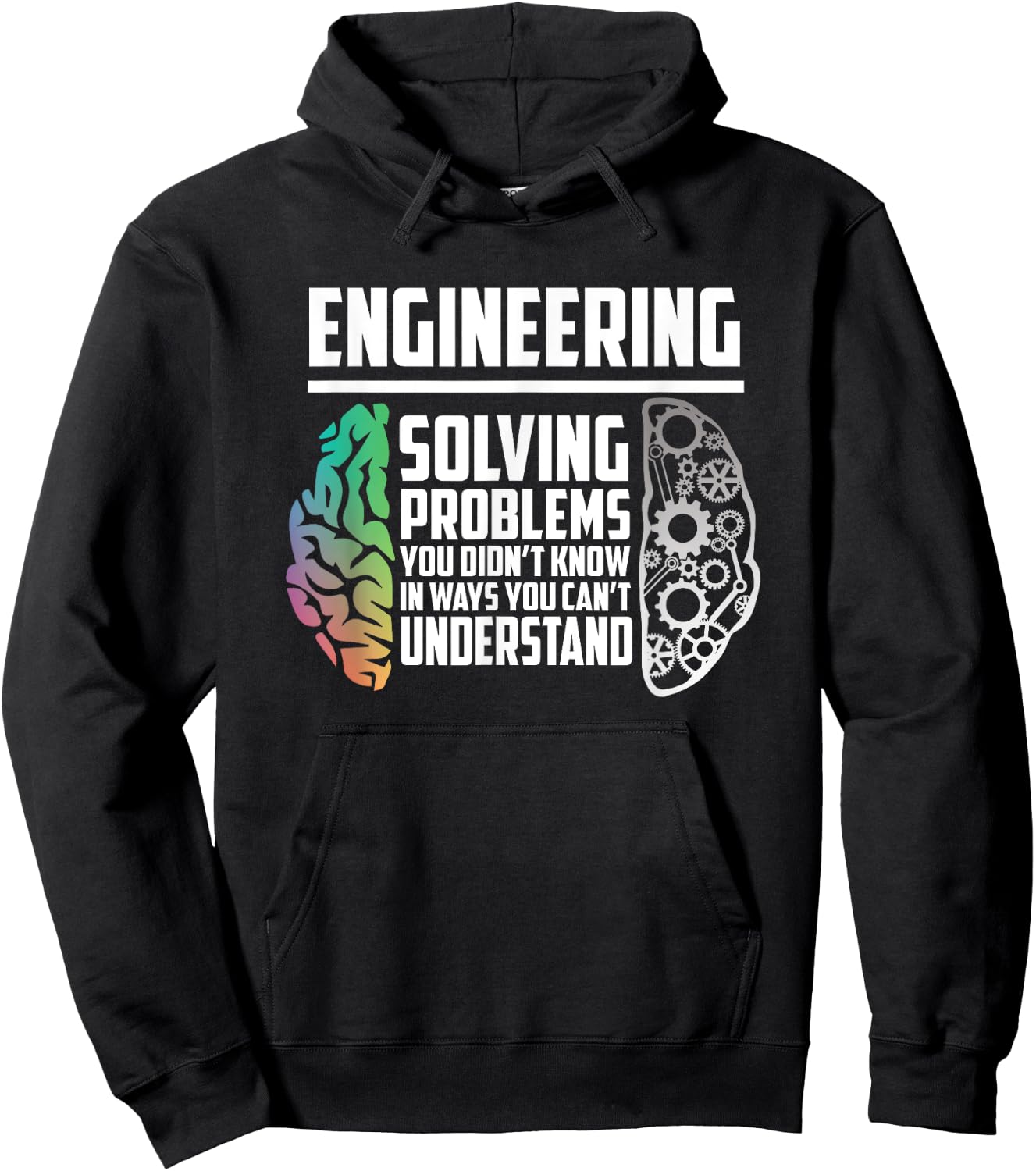 Engineering Brain I Ing Engineering Study Funny Engineers Hoodie - Hoodie | Black