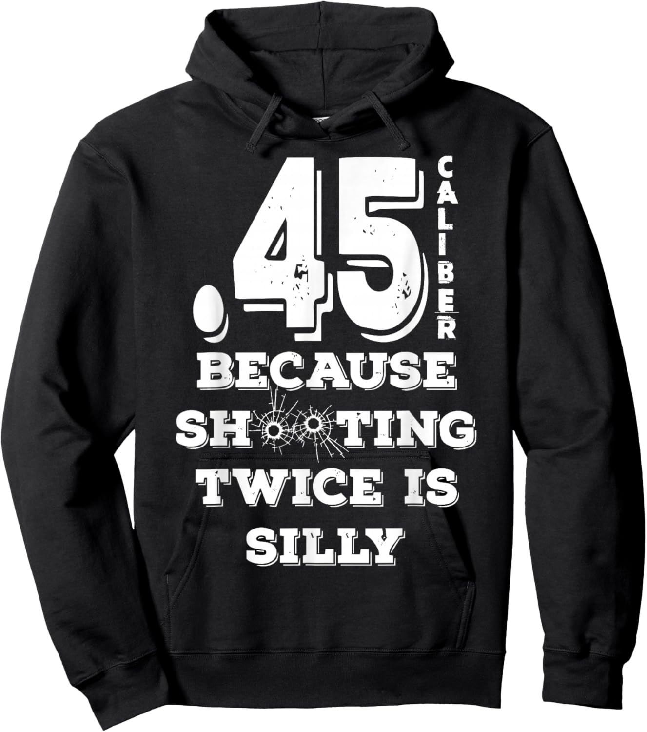 2nd Amendment - Proud US Patriot - .45 Caliber Hoodie - Hoodie | Black