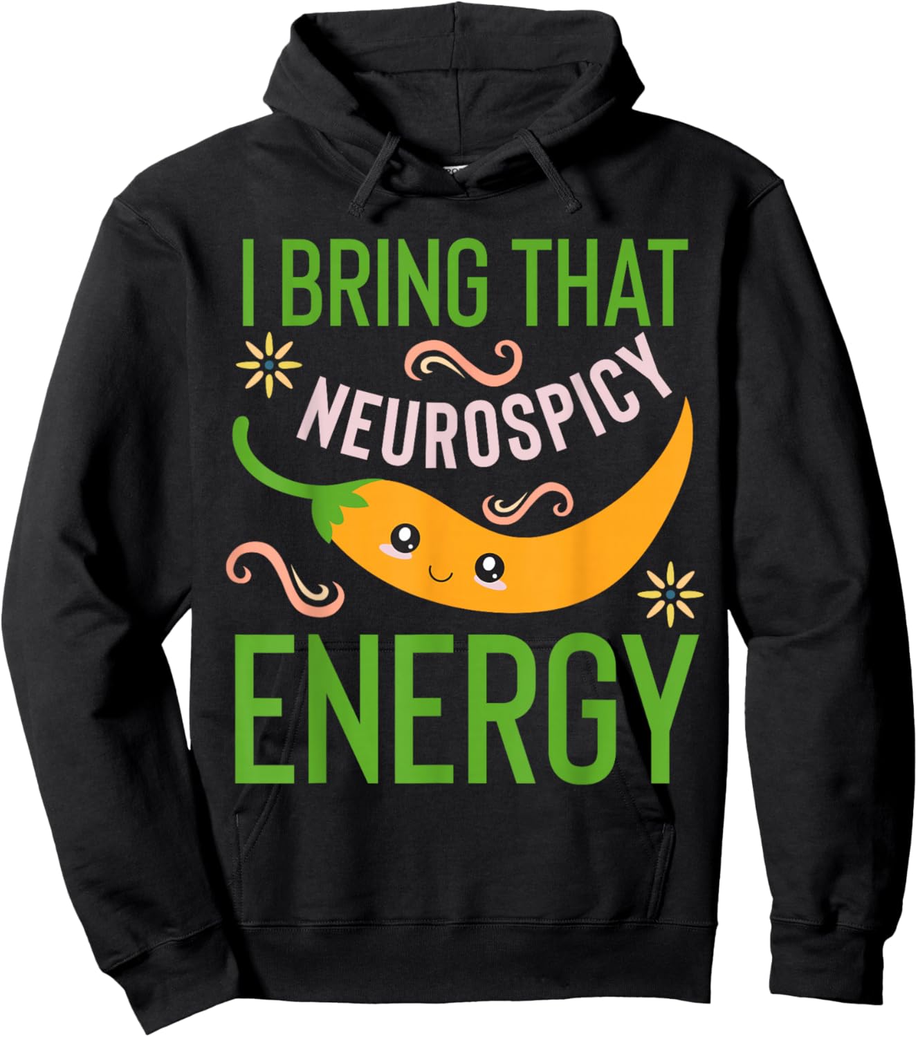 Neurospicy Energy Shirt Toddler Neurodivergent Neurodiverse Hoodie - Hoodie | Black