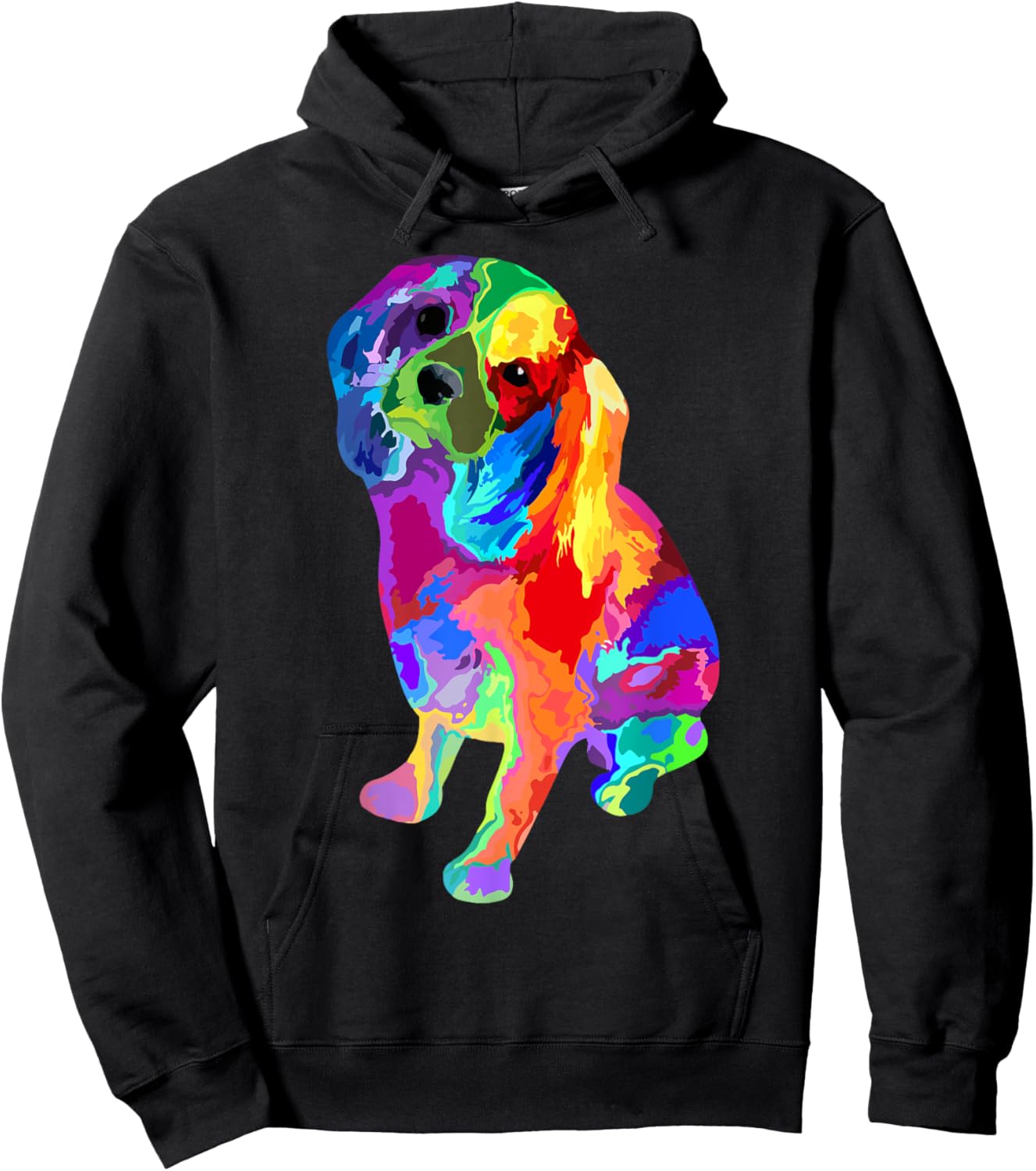 Dog Lover Gifts Cavalier King Charles Spaniel Colorful Dog Hoodie - Hoodie | Black