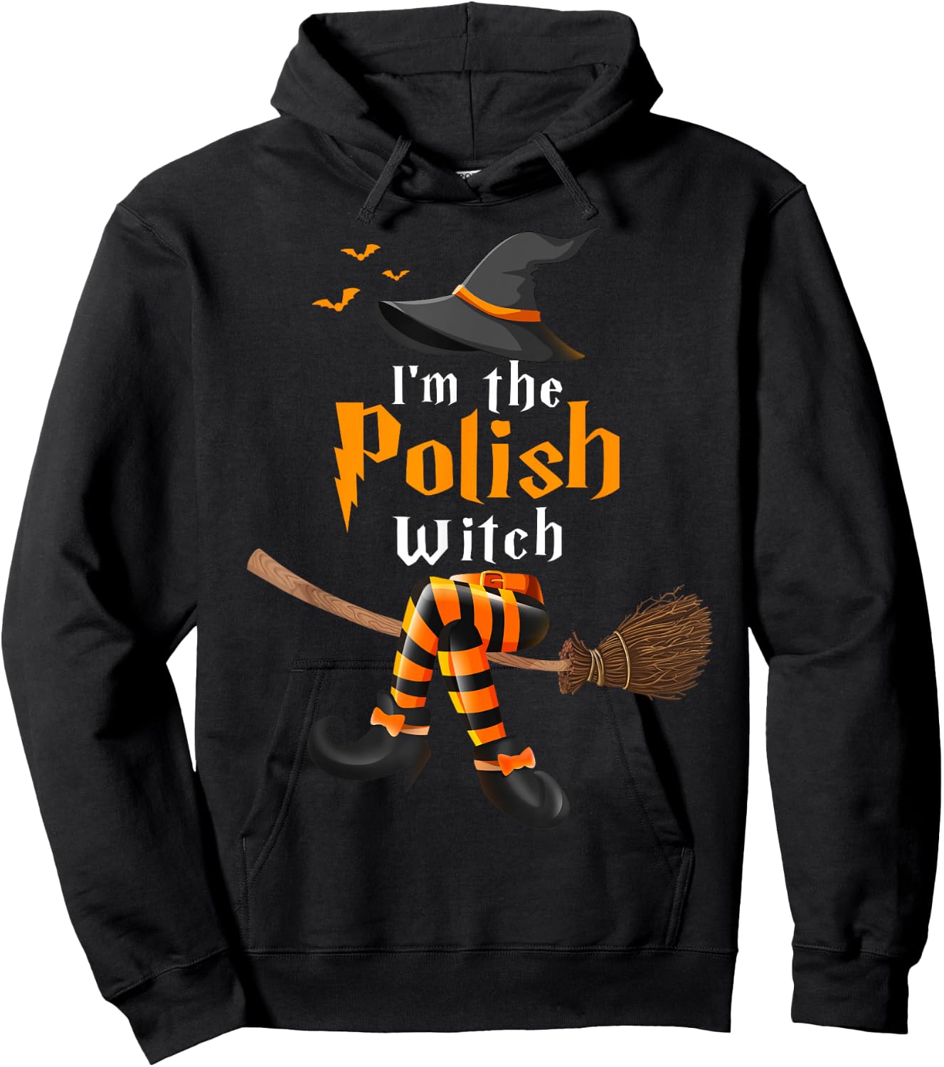 I'm The Polish Witch Halloween Costume Witches Hoodie - Hoodie | Black