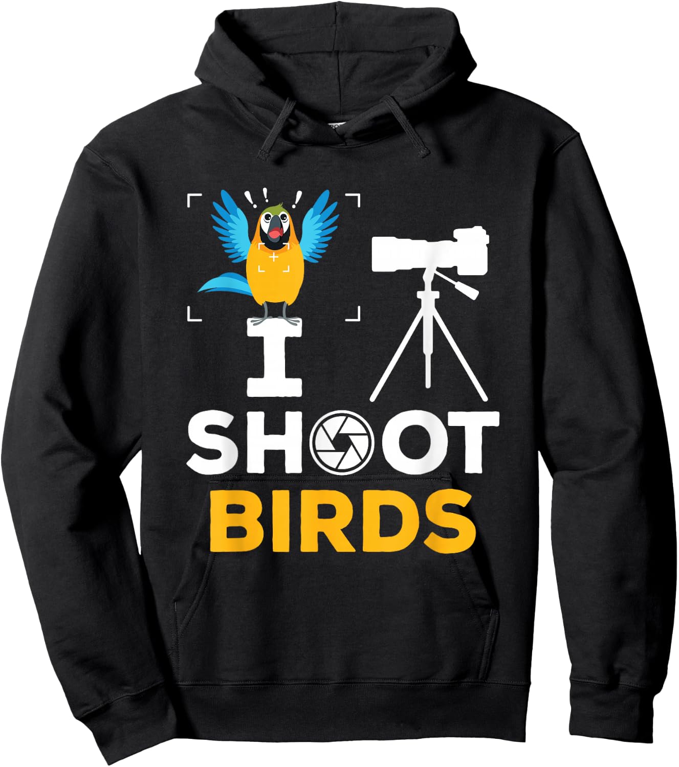 I Shoot Birds - Funny Photographer Bird Photography Hoodie - Hoodie | Black