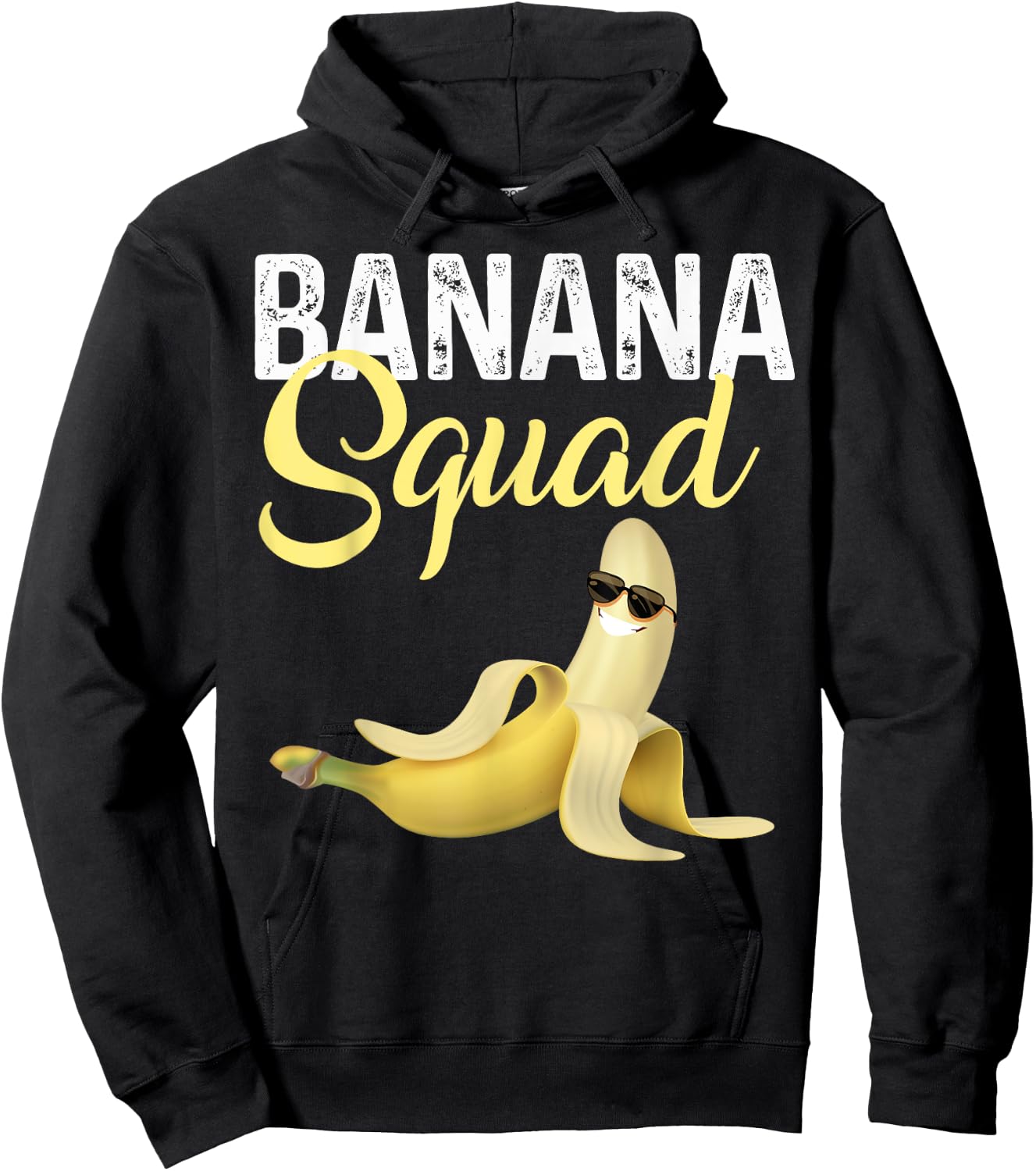 Cool Banana Squad Halloween Costume Banana Sunglusses Team Hoodie - Hoodie | Black