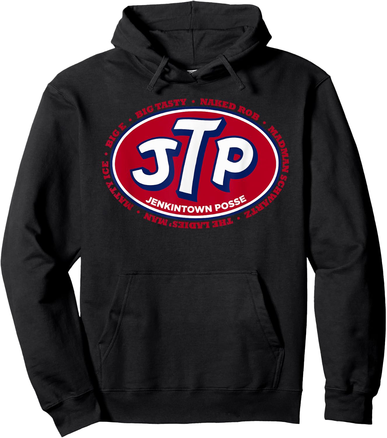 Vertigo Creative Products Men's Jenkintown Posse - Represent! Black Retro Hoodie - Hoodie | Black