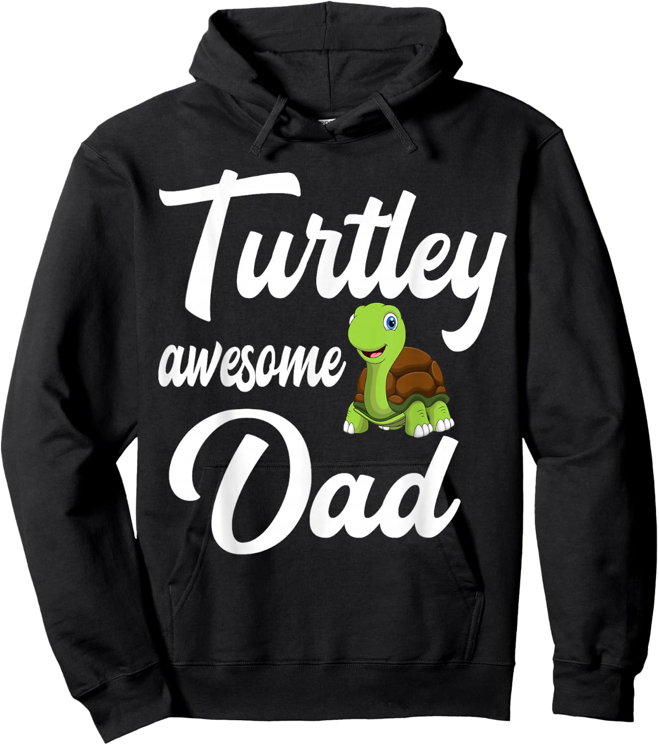 Cute Turtley Awesome Dad Turtle Lover Gift Hoodie - Hoodie | Black