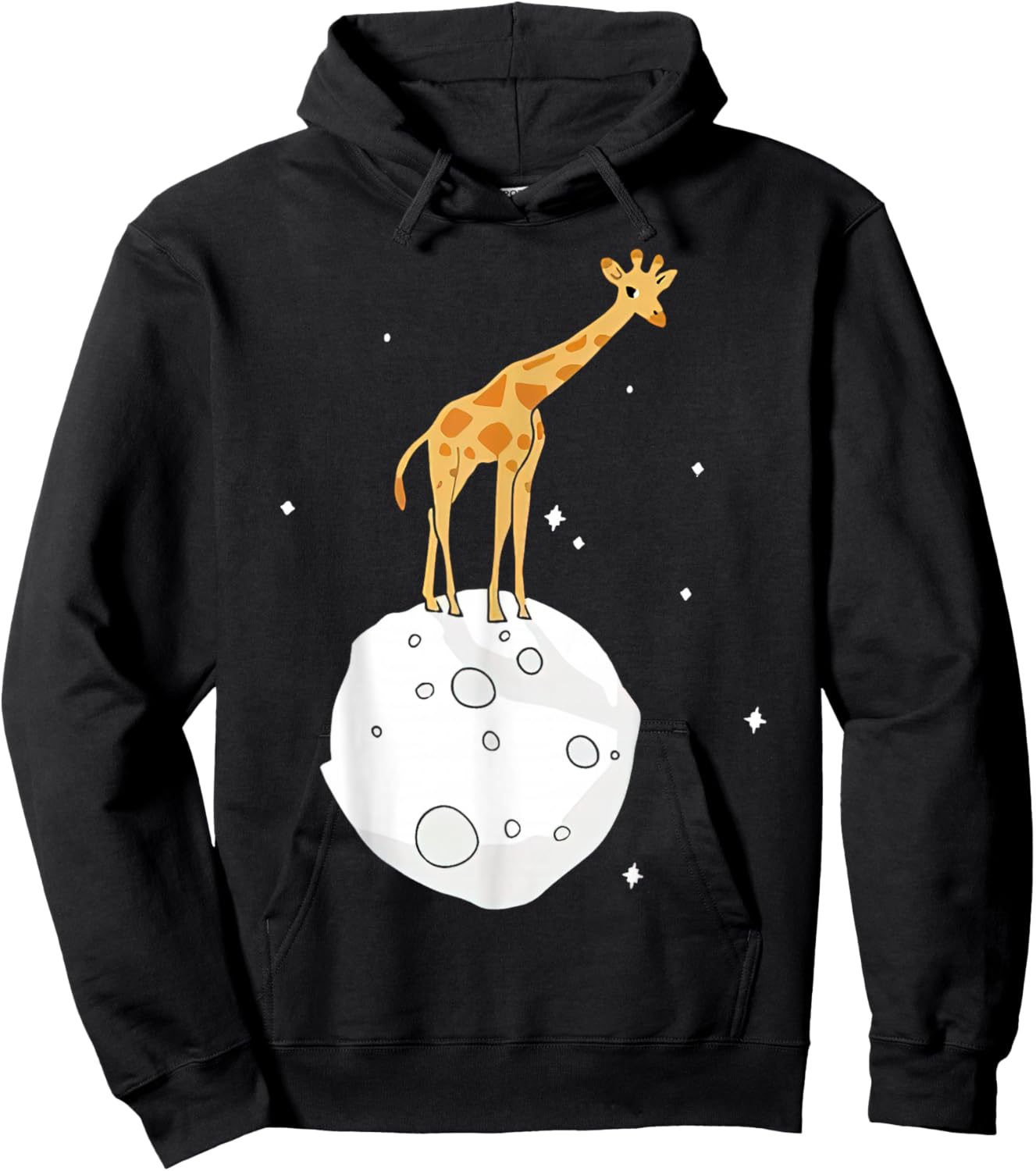 Let’s Game It Out Giraffe Moon Hoodie - Hoodie | Black