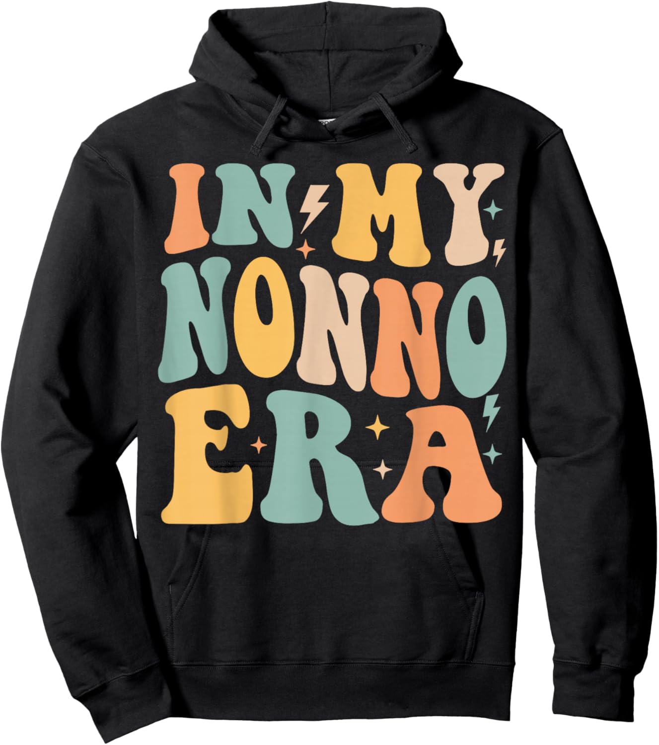 Retro Groovy In My Nonno Era Father's Day Hoodie - Hoodie | Black
