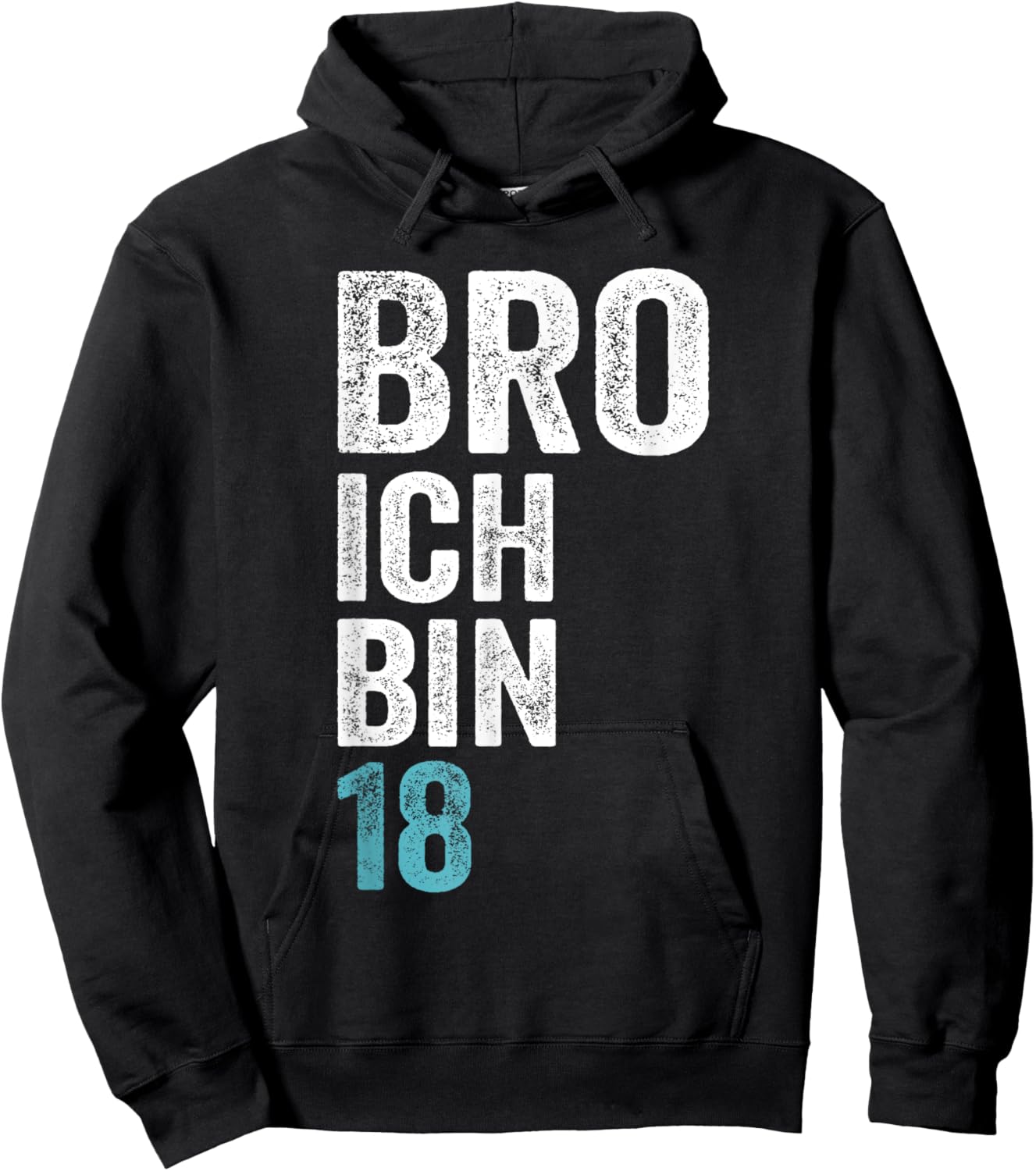 Bro ich bin 18 Jahre alt Geburtstagsgeschenk 18. Geburtstag Hoodie - Hoodie | Black