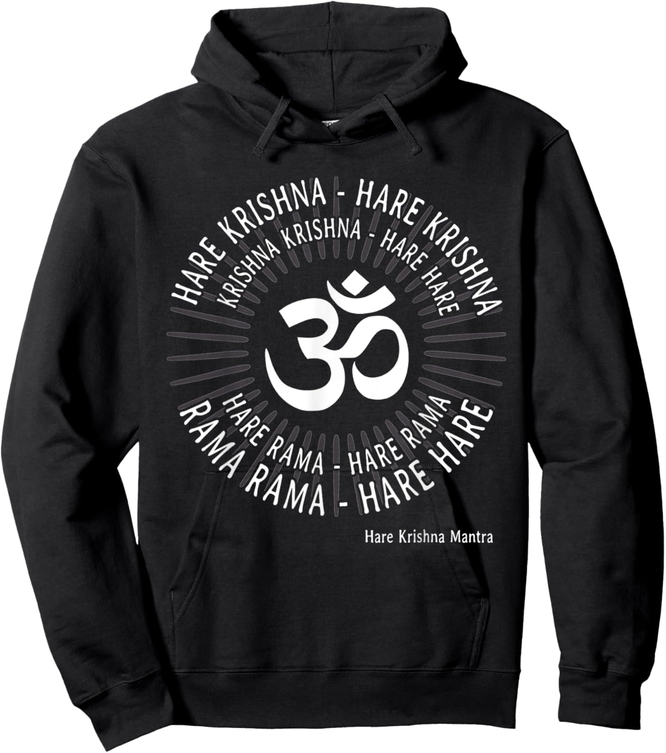 Hare Krishna Shirt Spiritual Hare Krishna Mantra Hoodie - Hoodie | Black