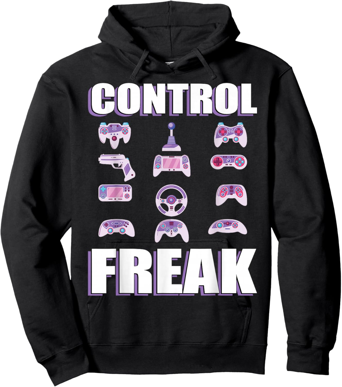 Gamer Control Freak Funny Gaming Hoodie - Hoodie | Black